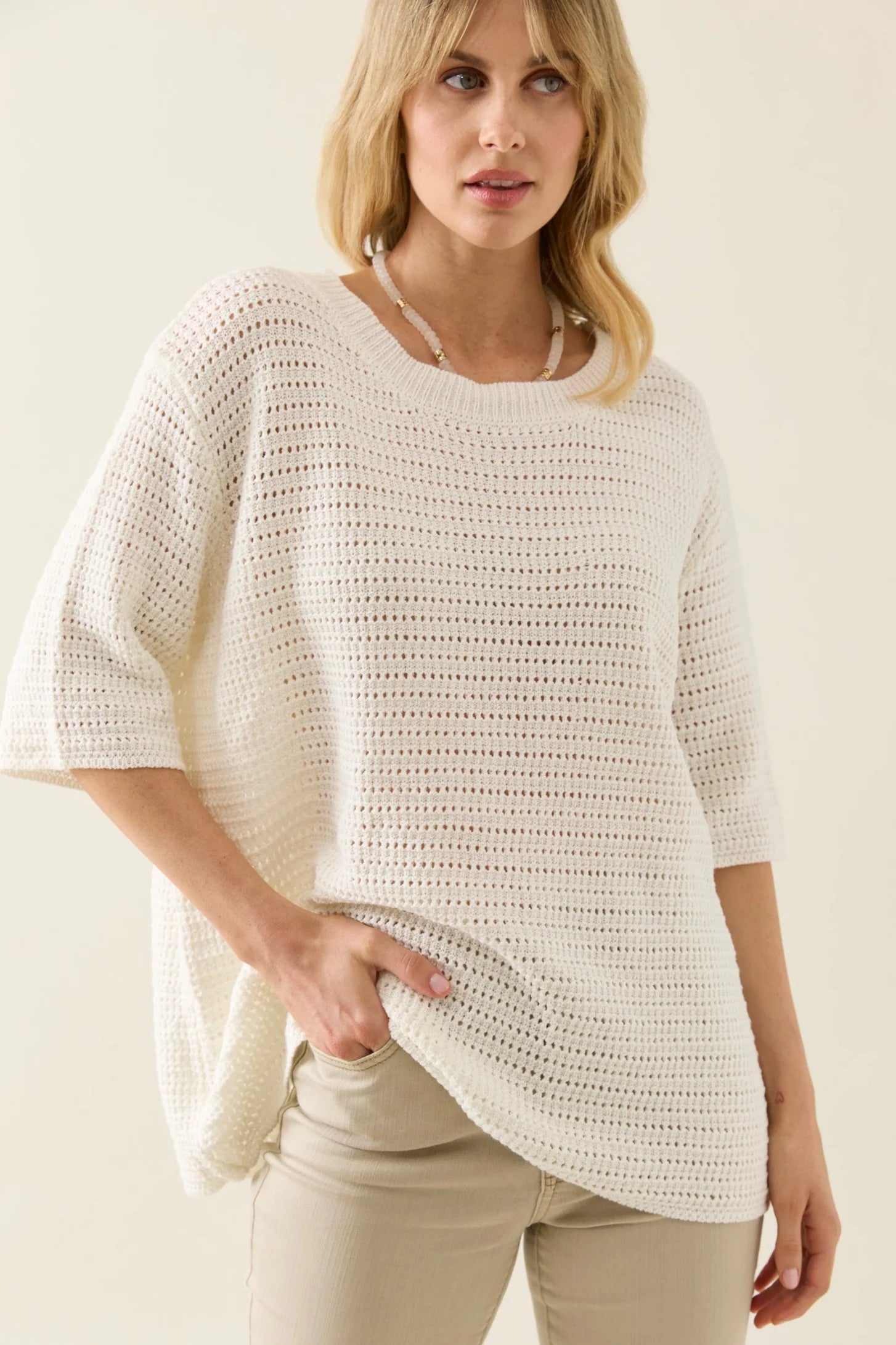 ISLE OF MINE Sylvie Knit Tshirt SMALL