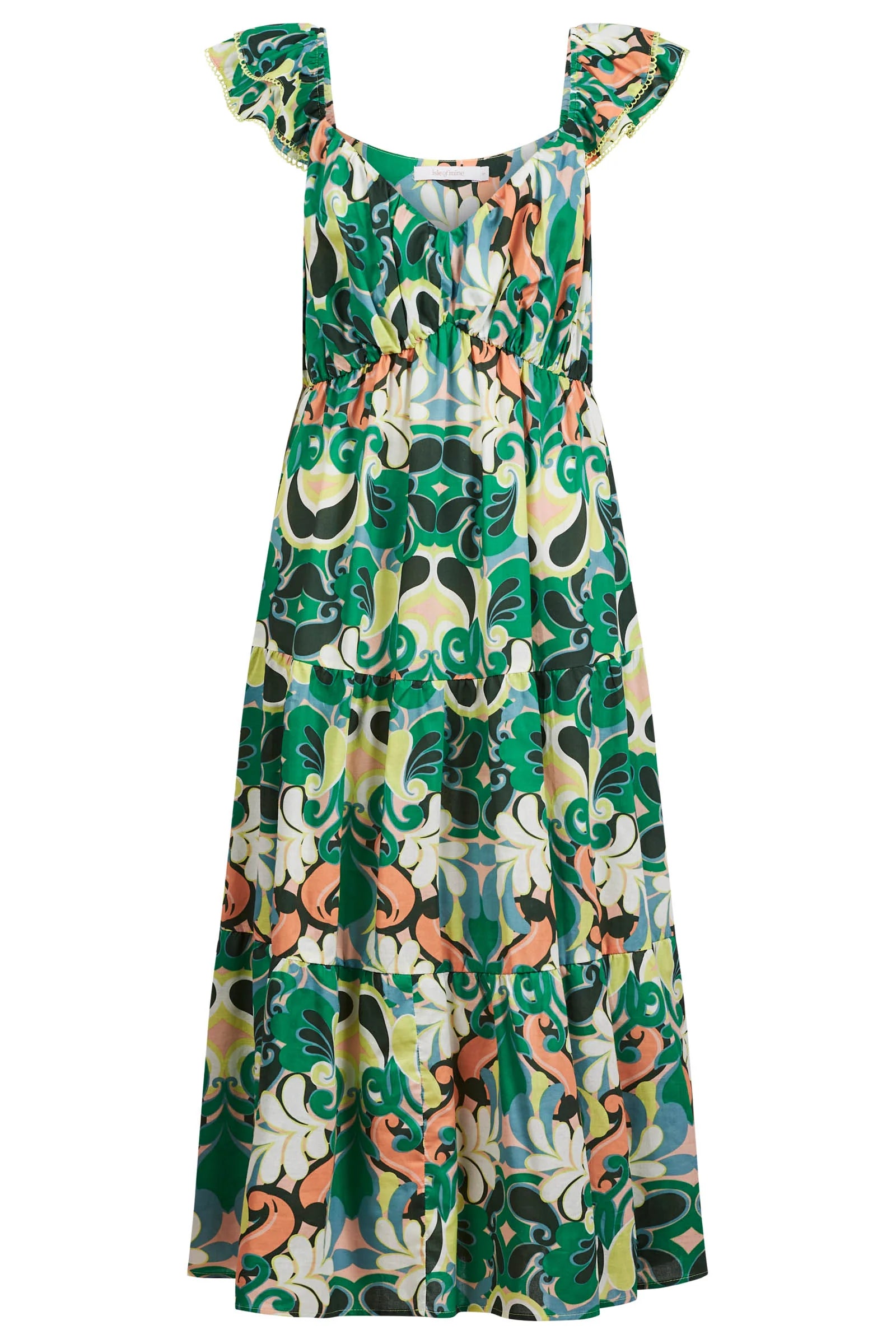 ISLE OF MINE Aurora Frill Tank Dress PAISLEY