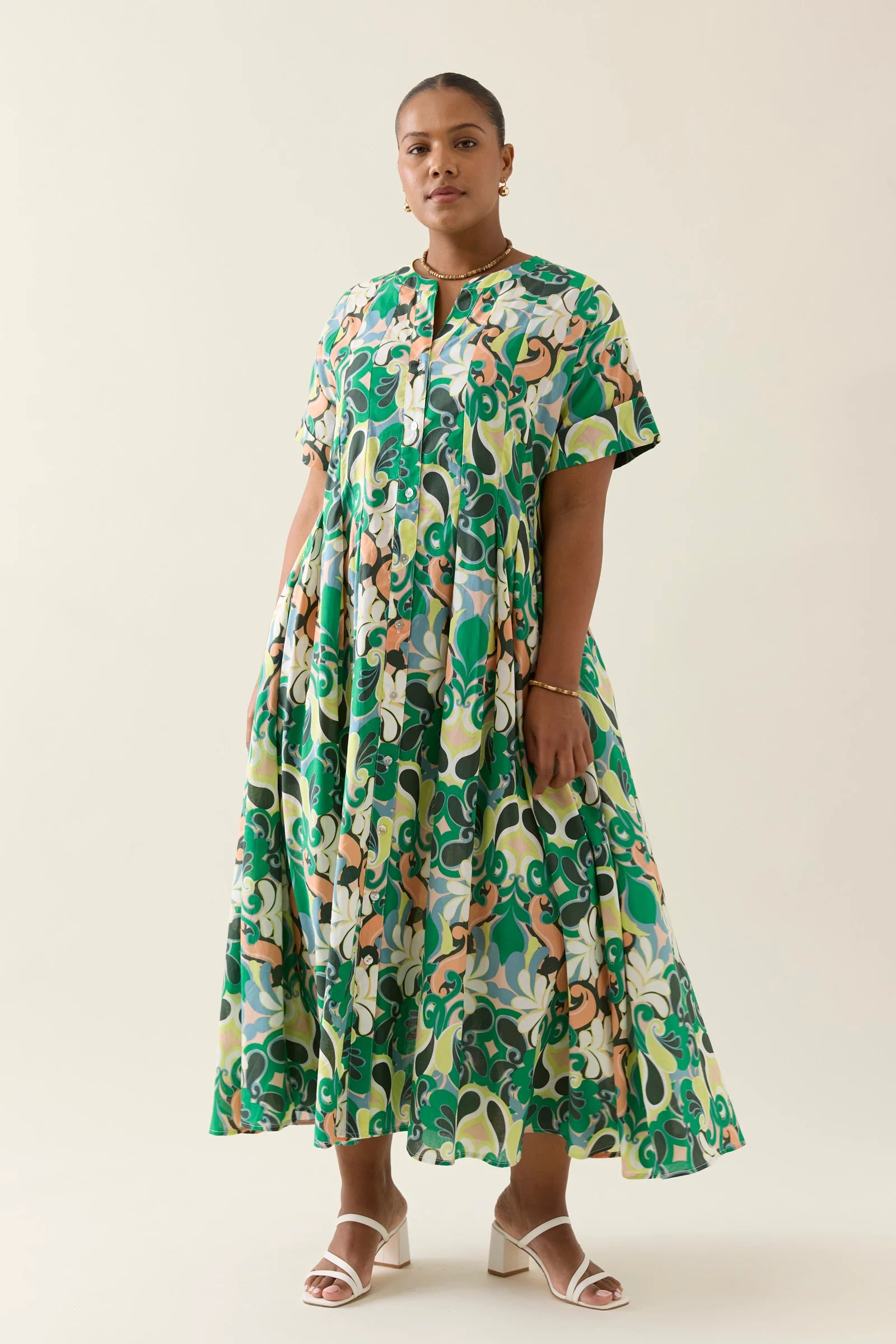 ISLE OF MINE Aurora Pleat Maxi Dress PAISLEY