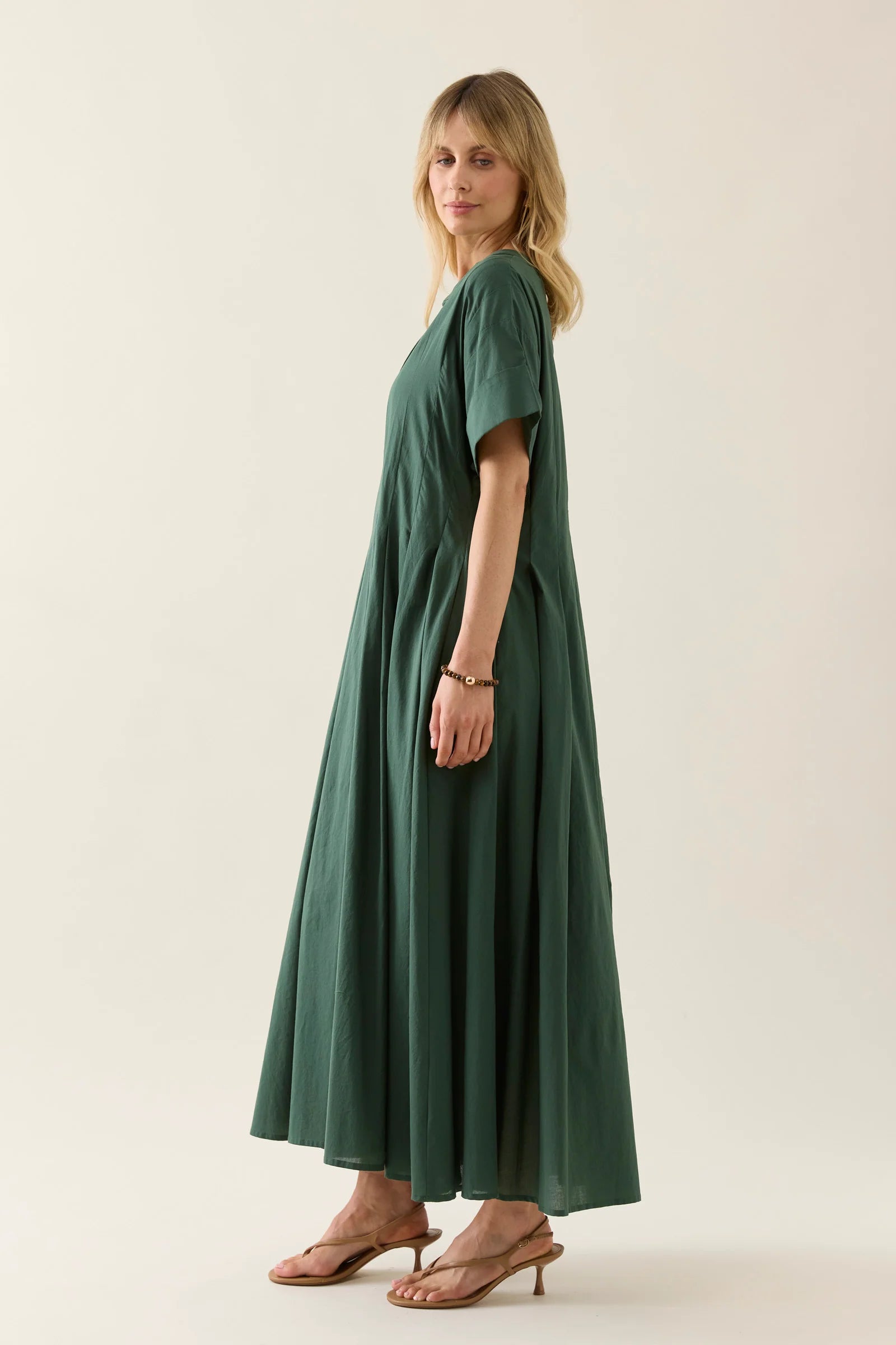 ISLE OF MINE Aurora Pleat Maxi Dress MYRTLE