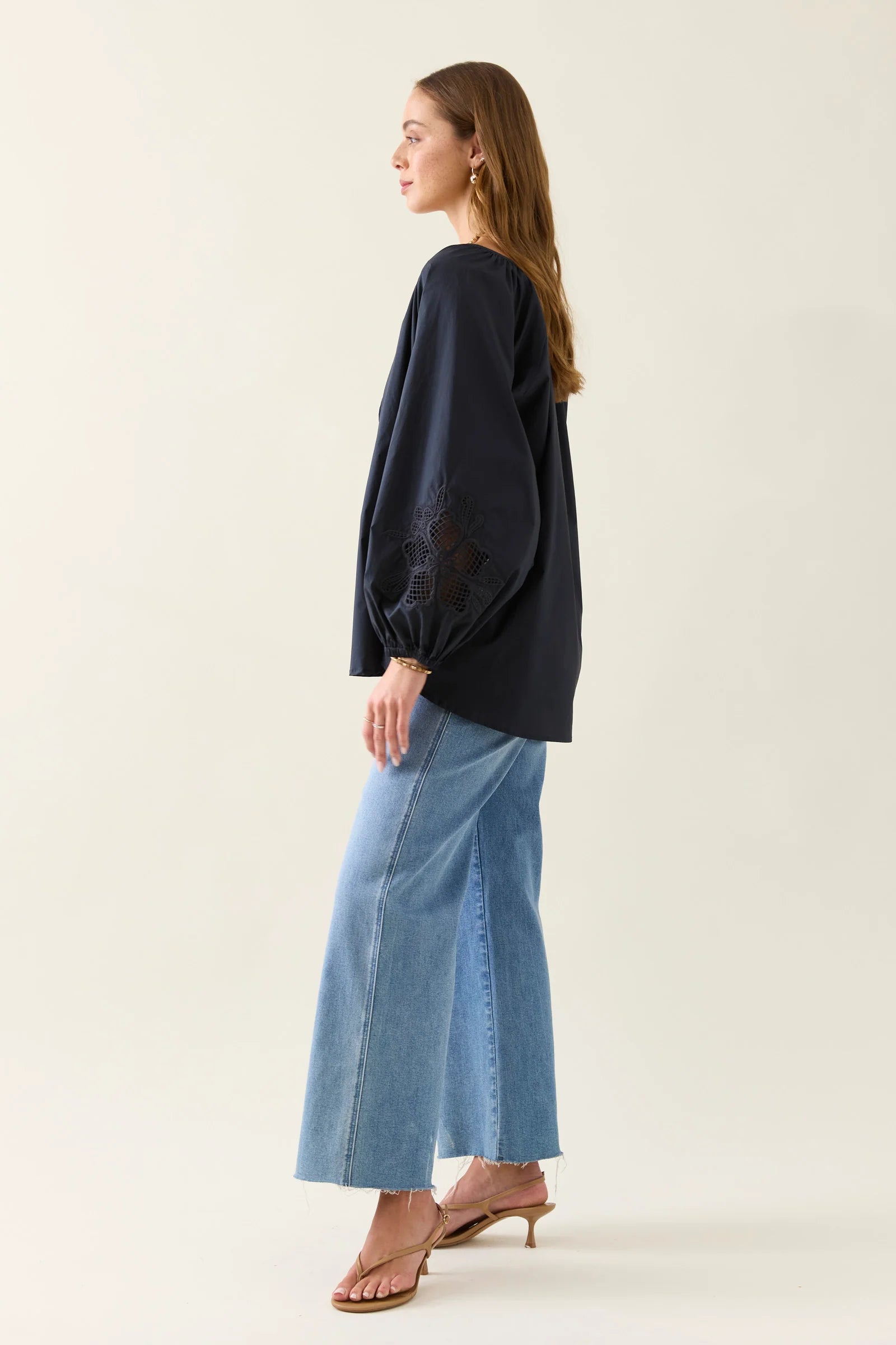 ISLE OF MINE Nilsa Blouse NAVY