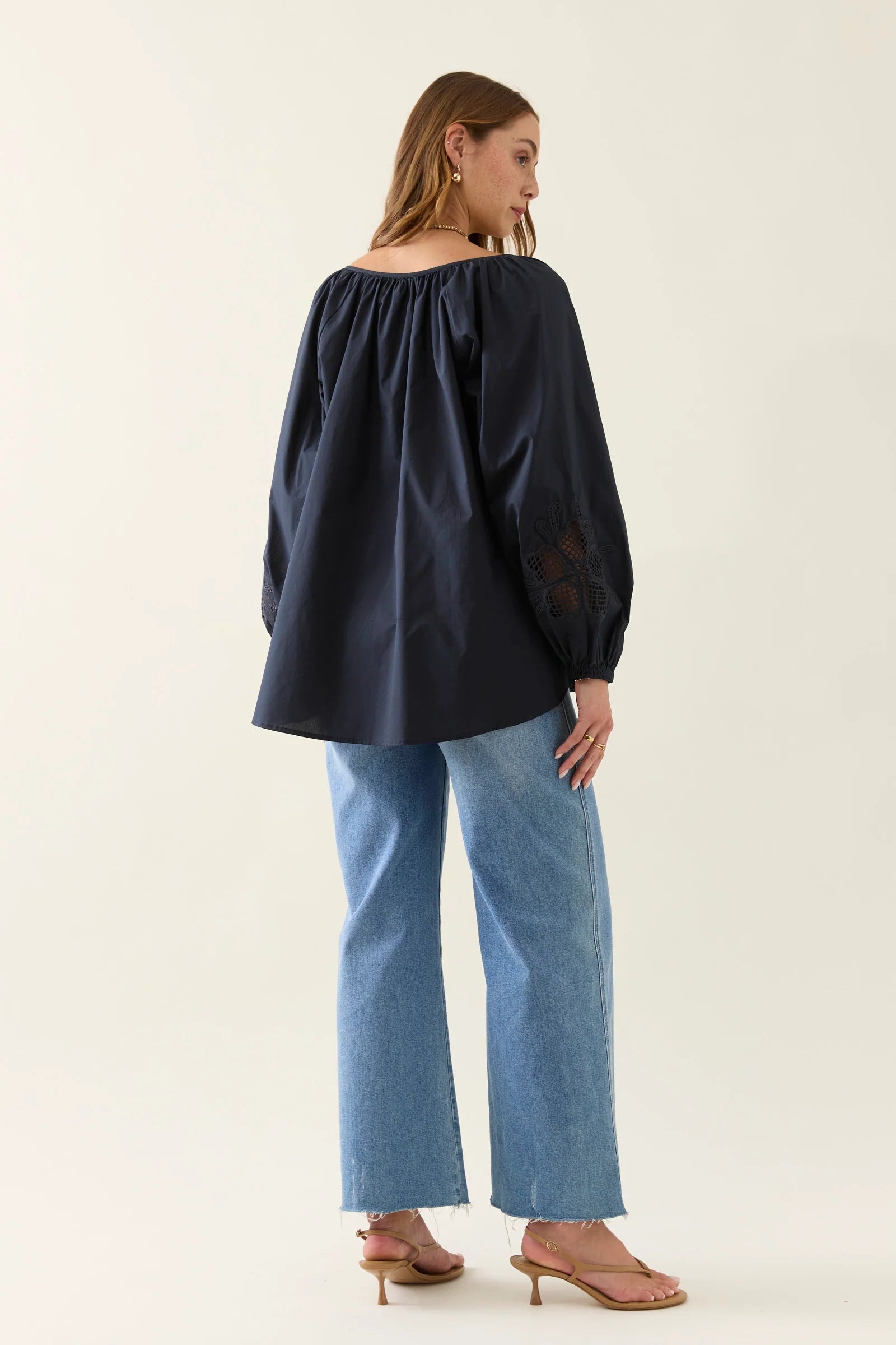 ISLE OF MINE Nilsa Blouse NAVY