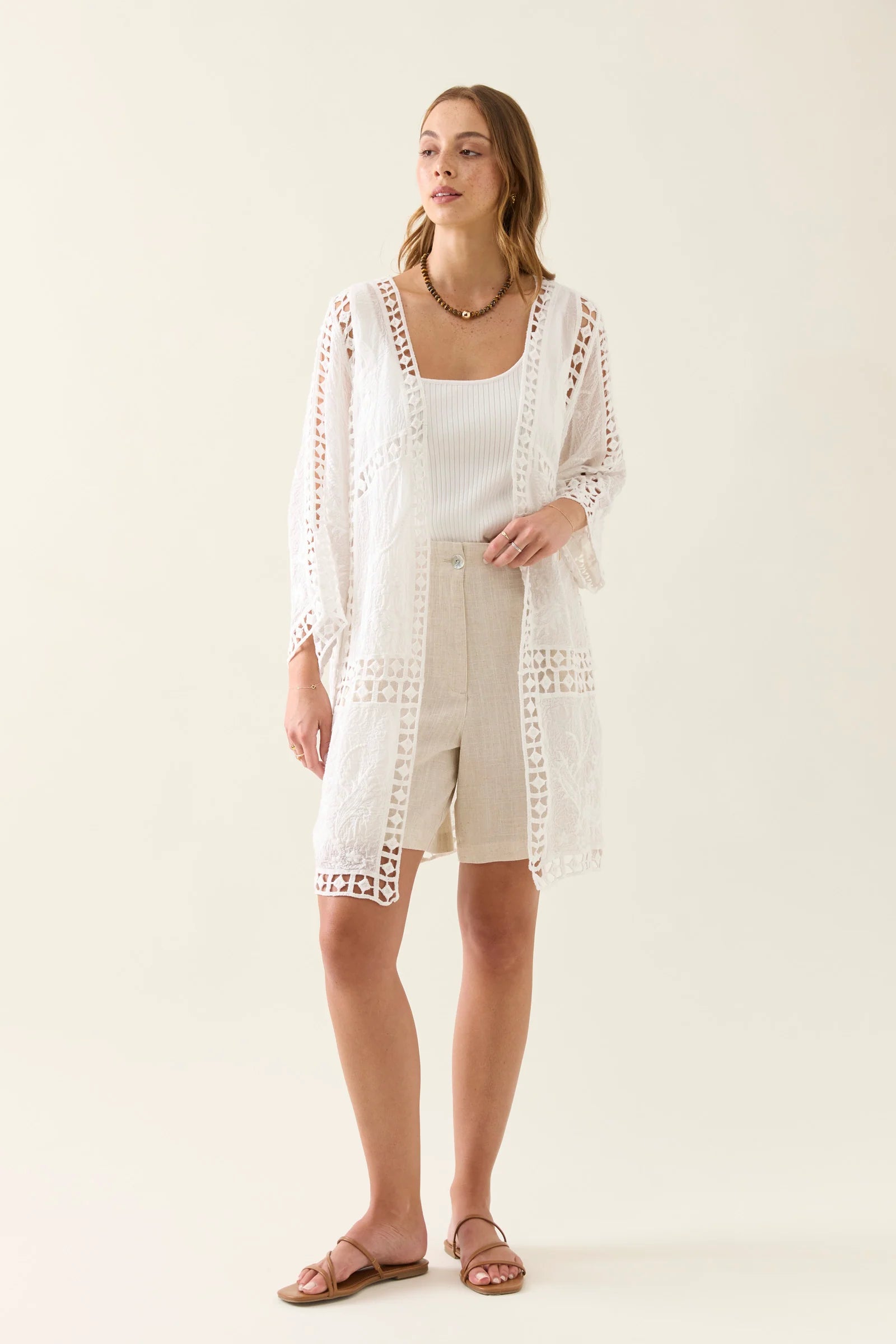 ISLE OF MINE Oline Lace Kimono LOTUS
