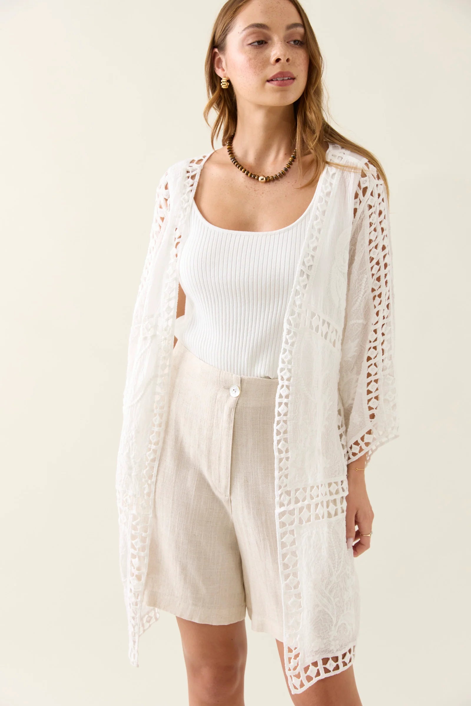 ISLE OF MINE Oline Lace Kimono LOTUS