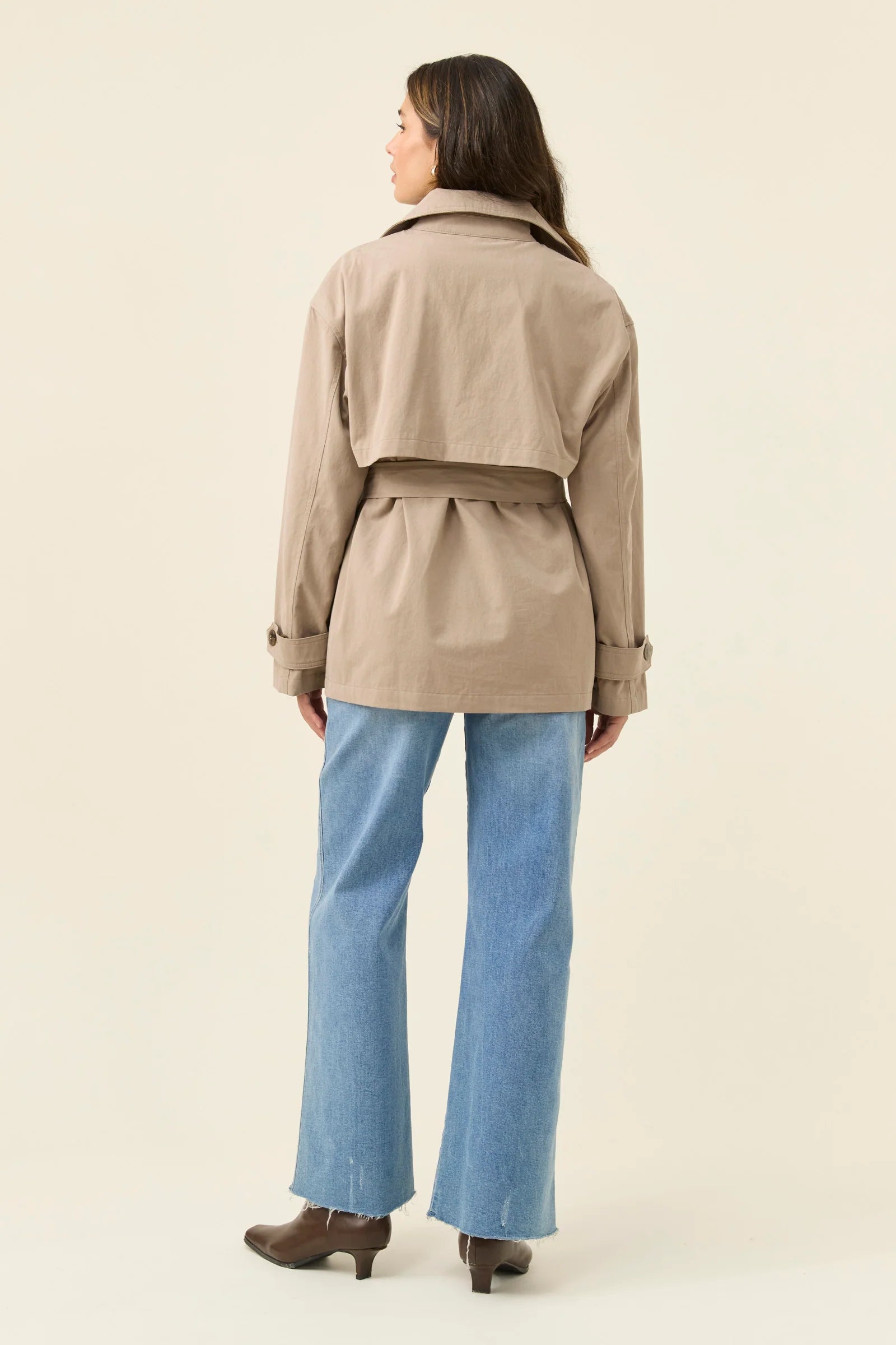 ISLE OF MINE Farida Cropped Trench STONE