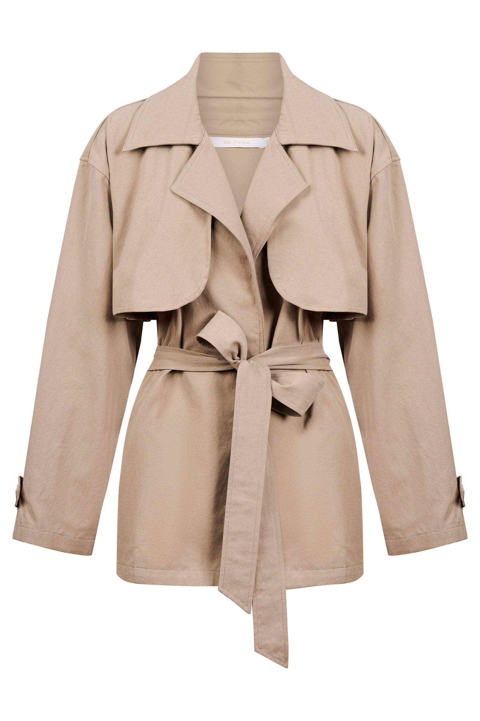 ISLE OF MINE Farida Cropped Trench STONE
