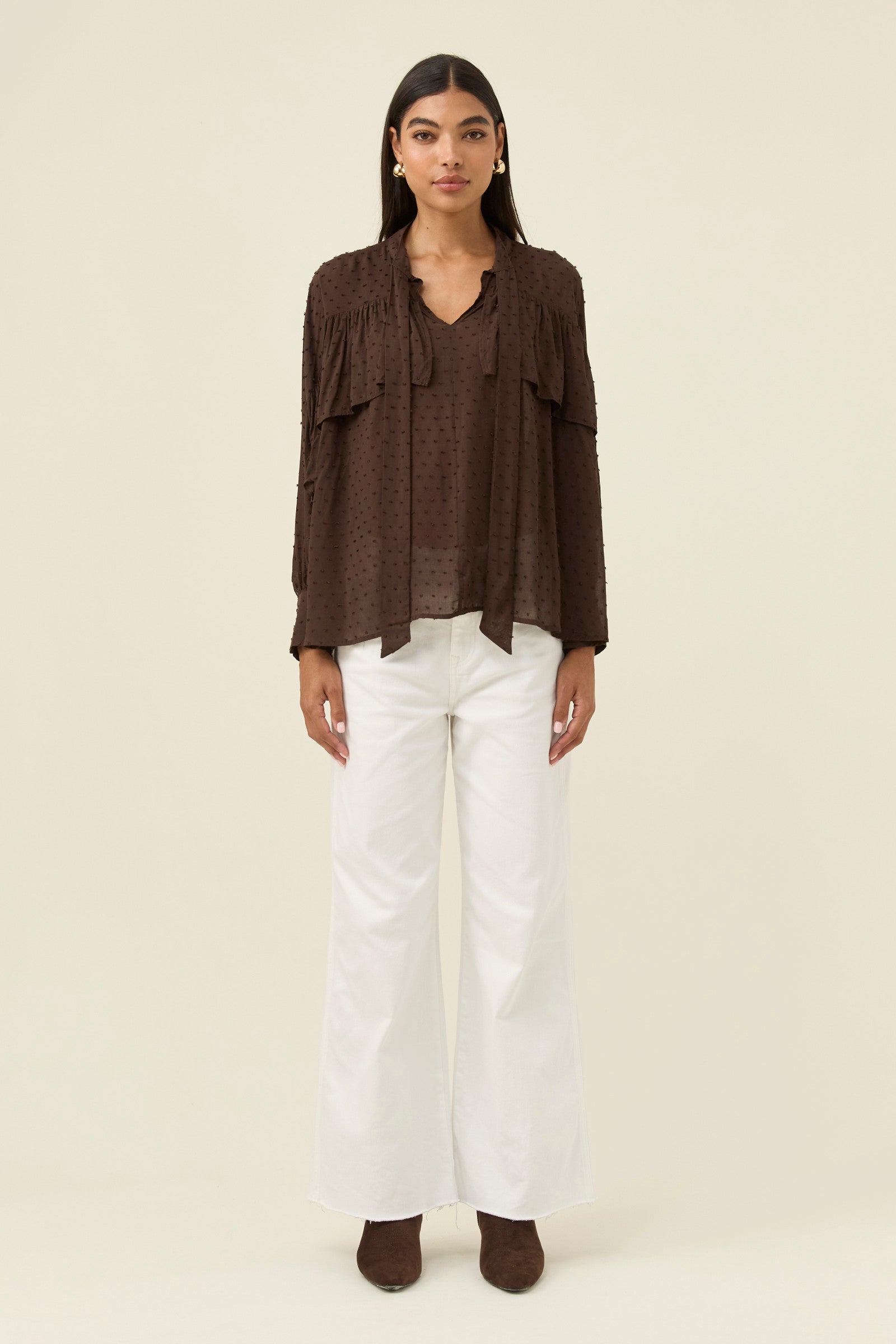 ISLE OF MINE Della Blouse CHOCOLATE