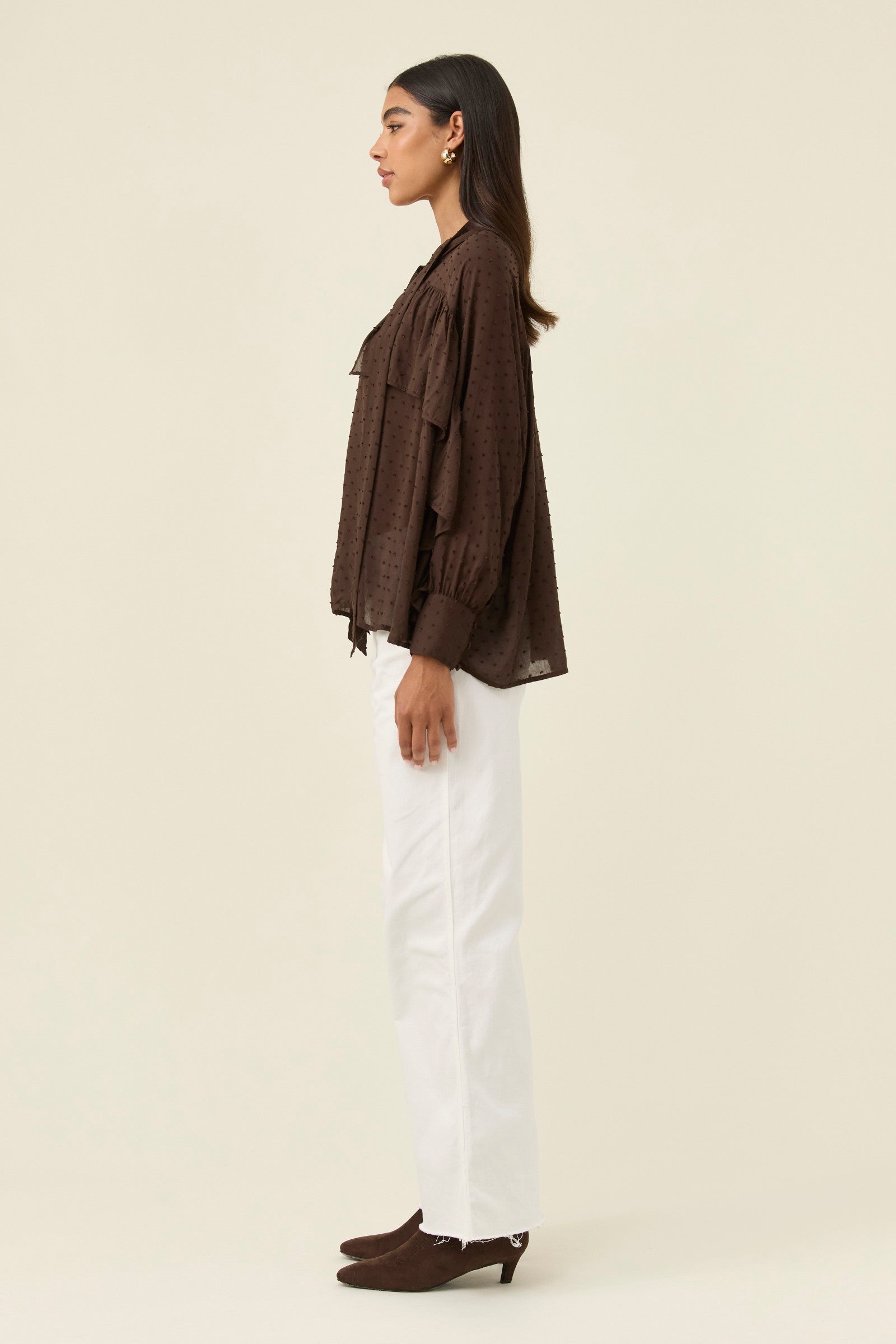 ISLE OF MINE Della Blouse CHOCOLATE