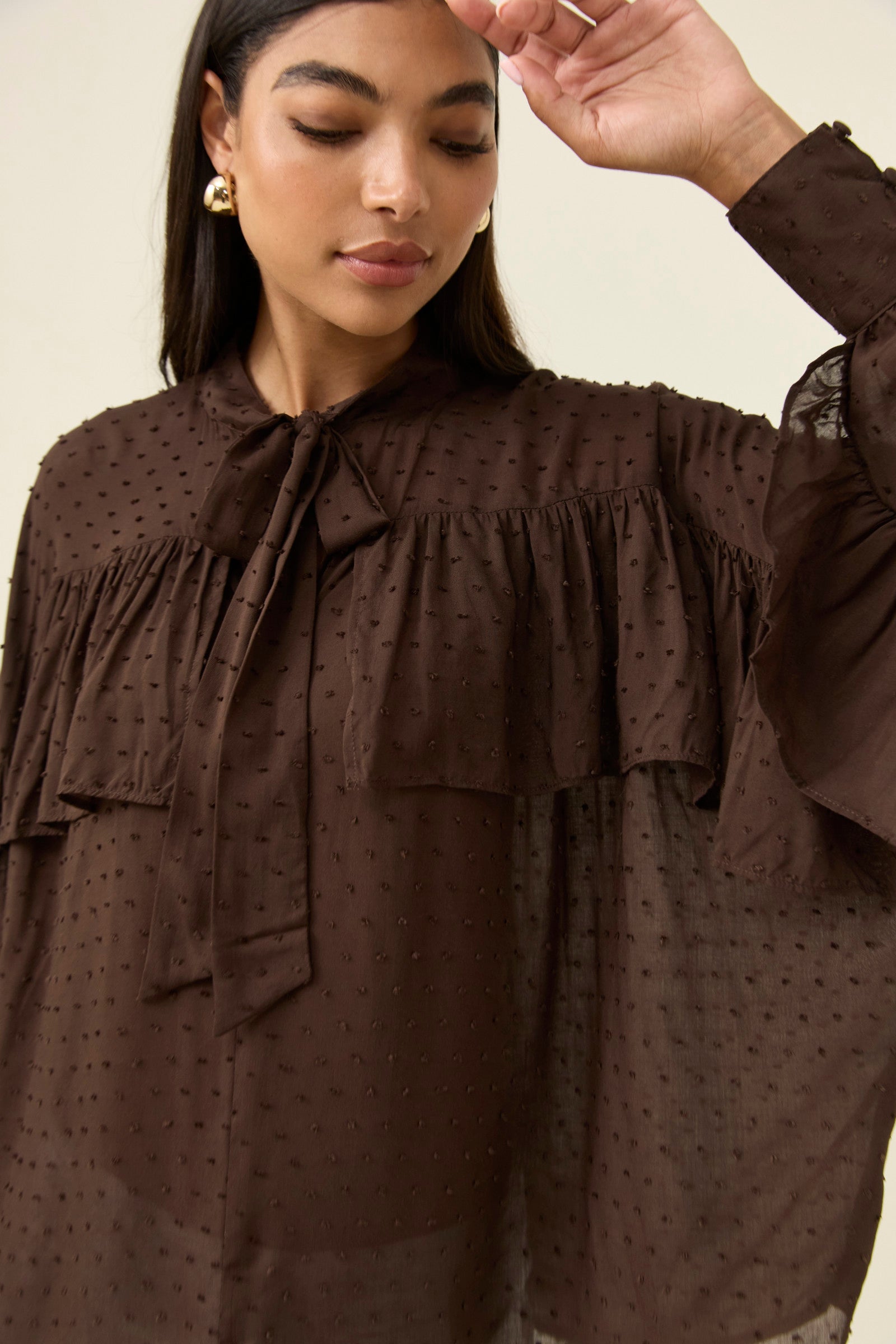 ISLE OF MINE Della Blouse CHOCOLATE
