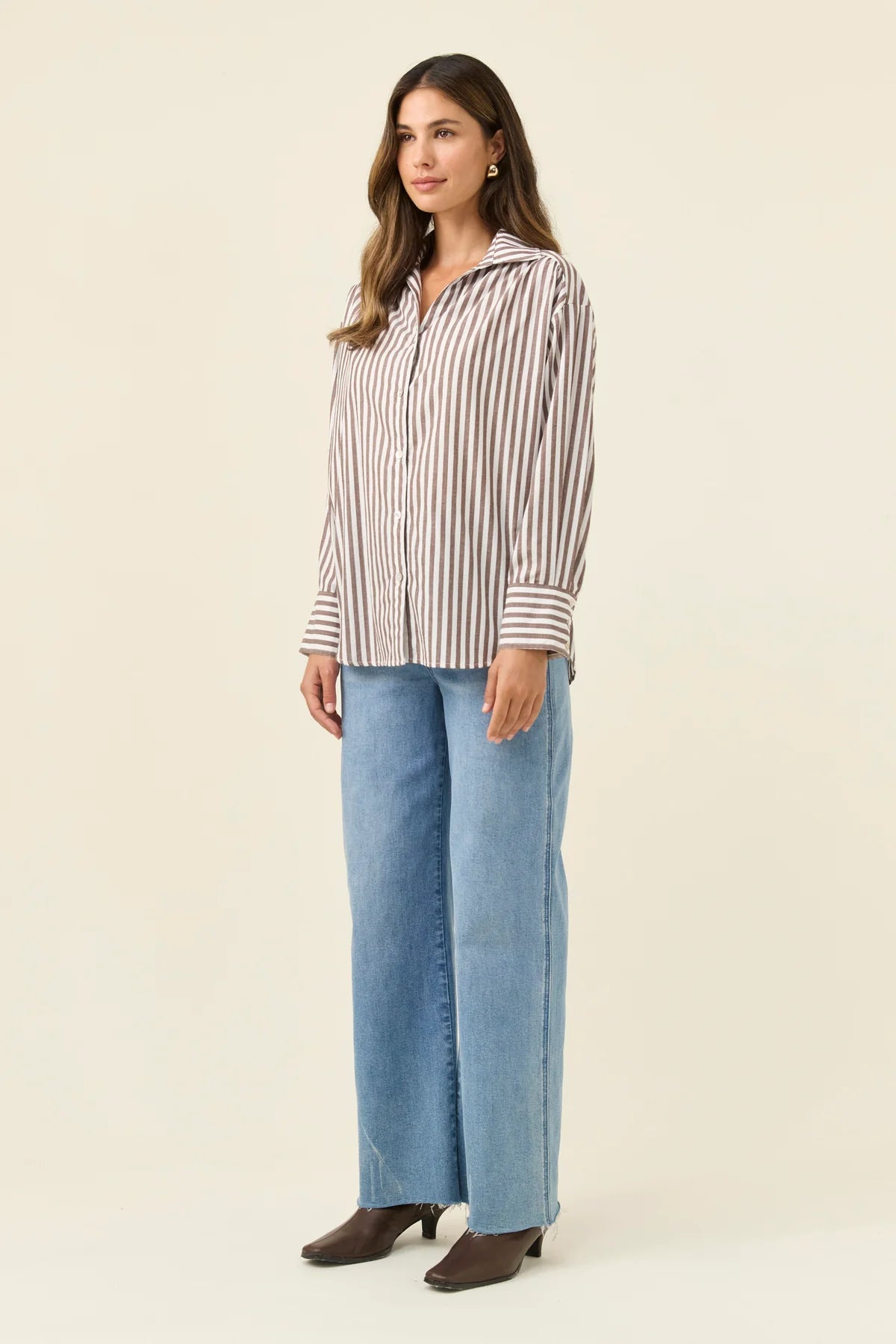 ISLE OF MINE Quinn Shirt CHOCOLATE