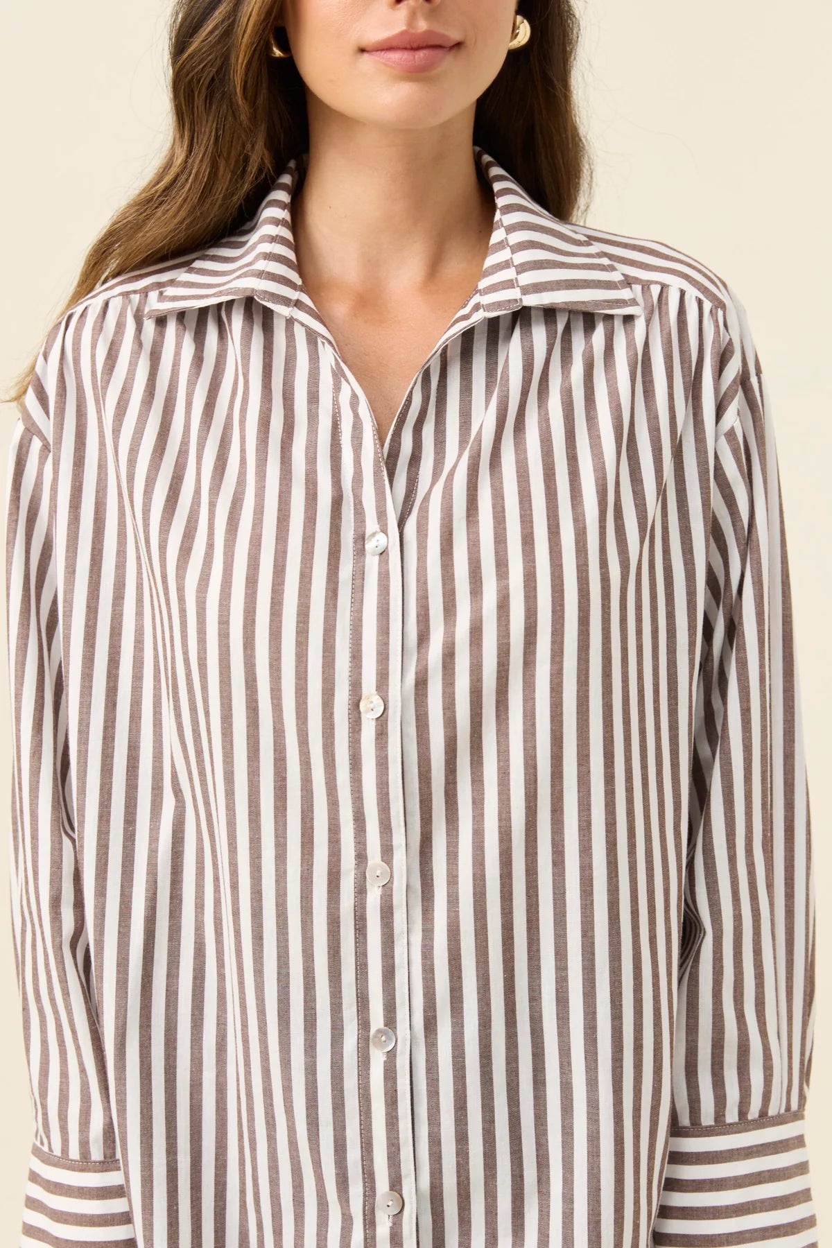 ISLE OF MINE Quinn Shirt CHOCOLATE