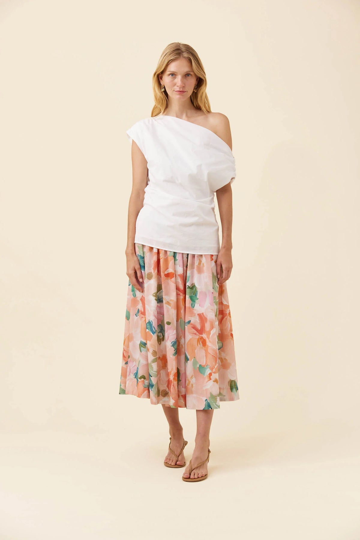 ISLE OF MINE Rosa One Shoulder Top WHITE