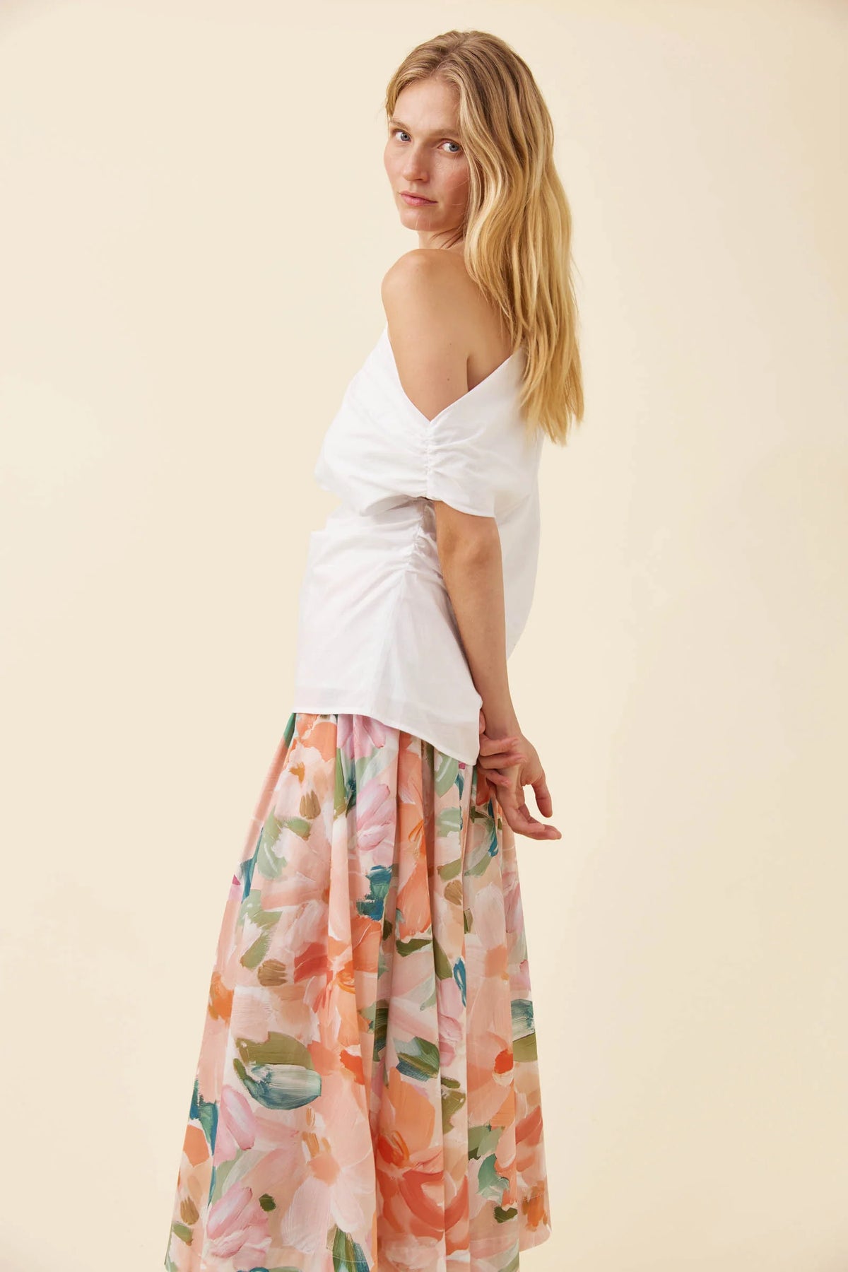 ISLE OF MINE Rosa One Shoulder Top WHITE