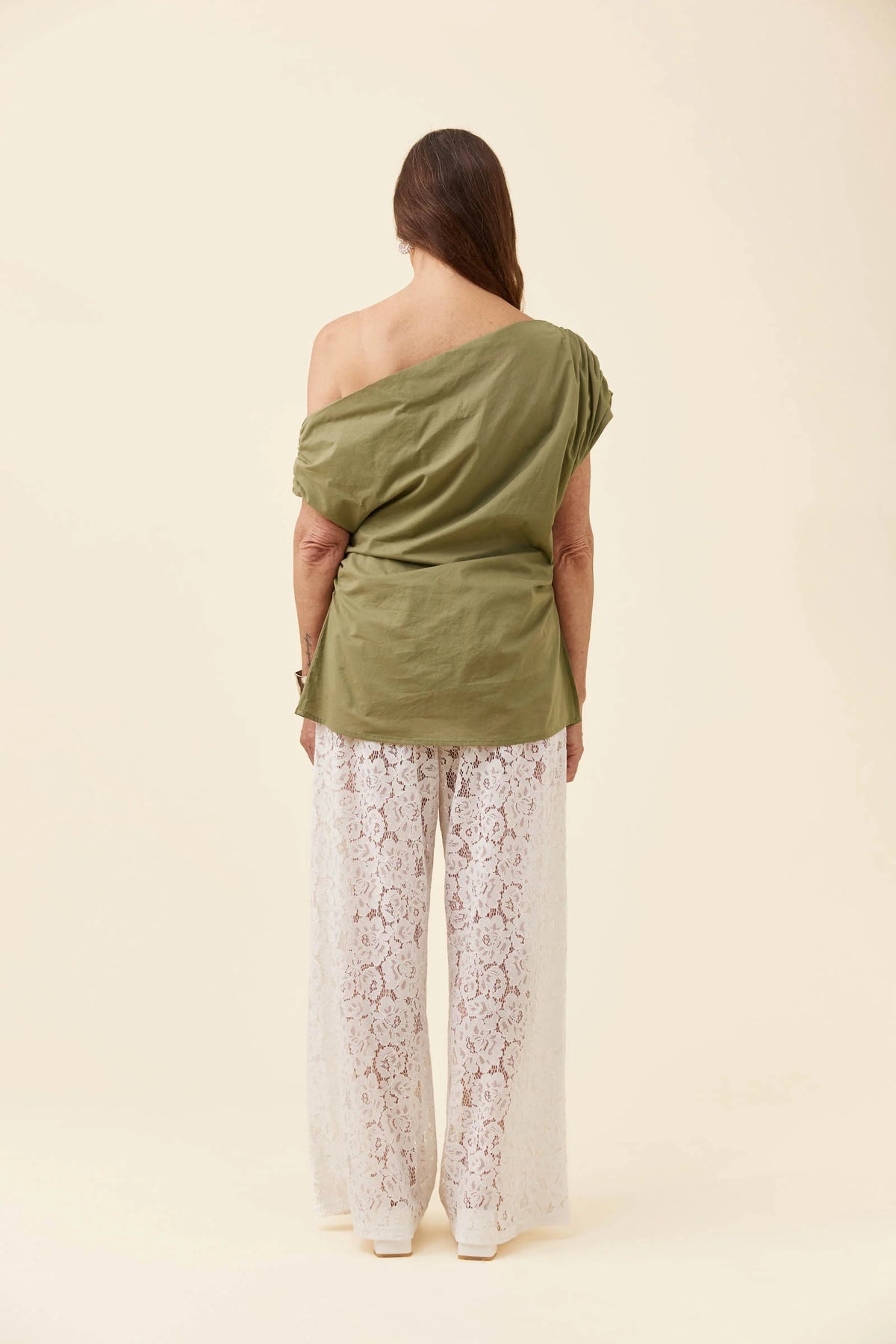 ISLE OF MINE Rosa One Shoulder Top SAGE