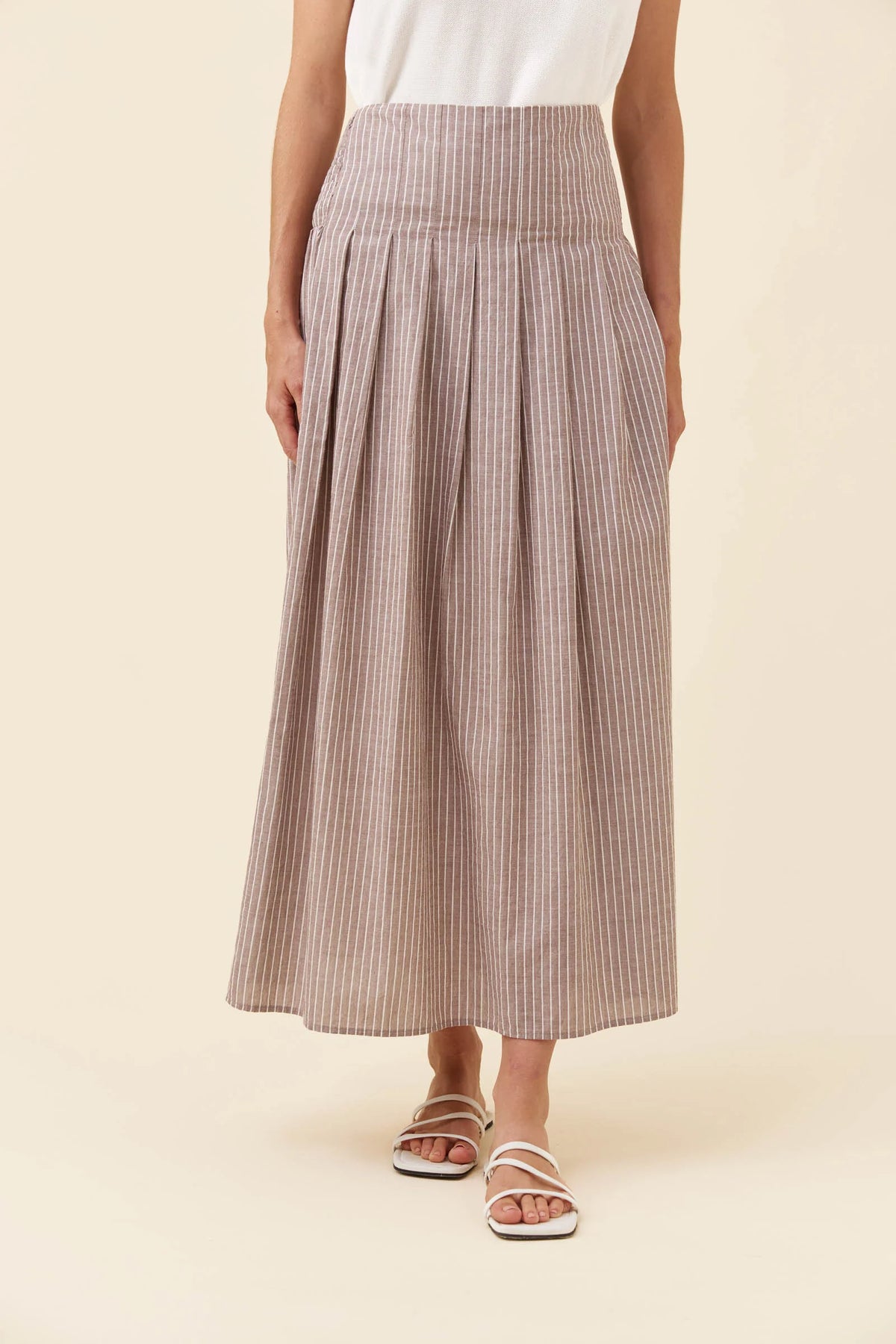 ISLE OF MINE Lyndell Maxi Skirt TAUPE