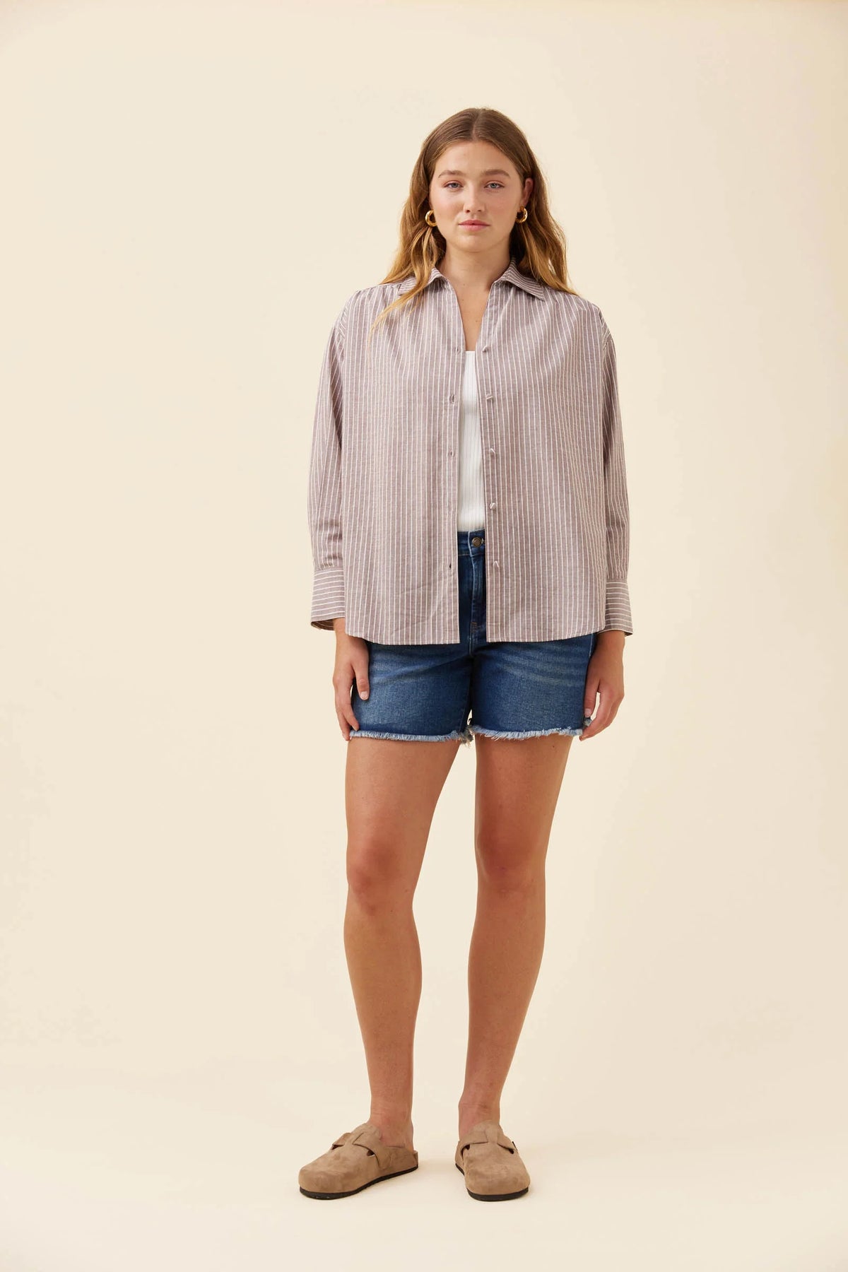ISLE OF MINE Lyndell Shirt TAUPE