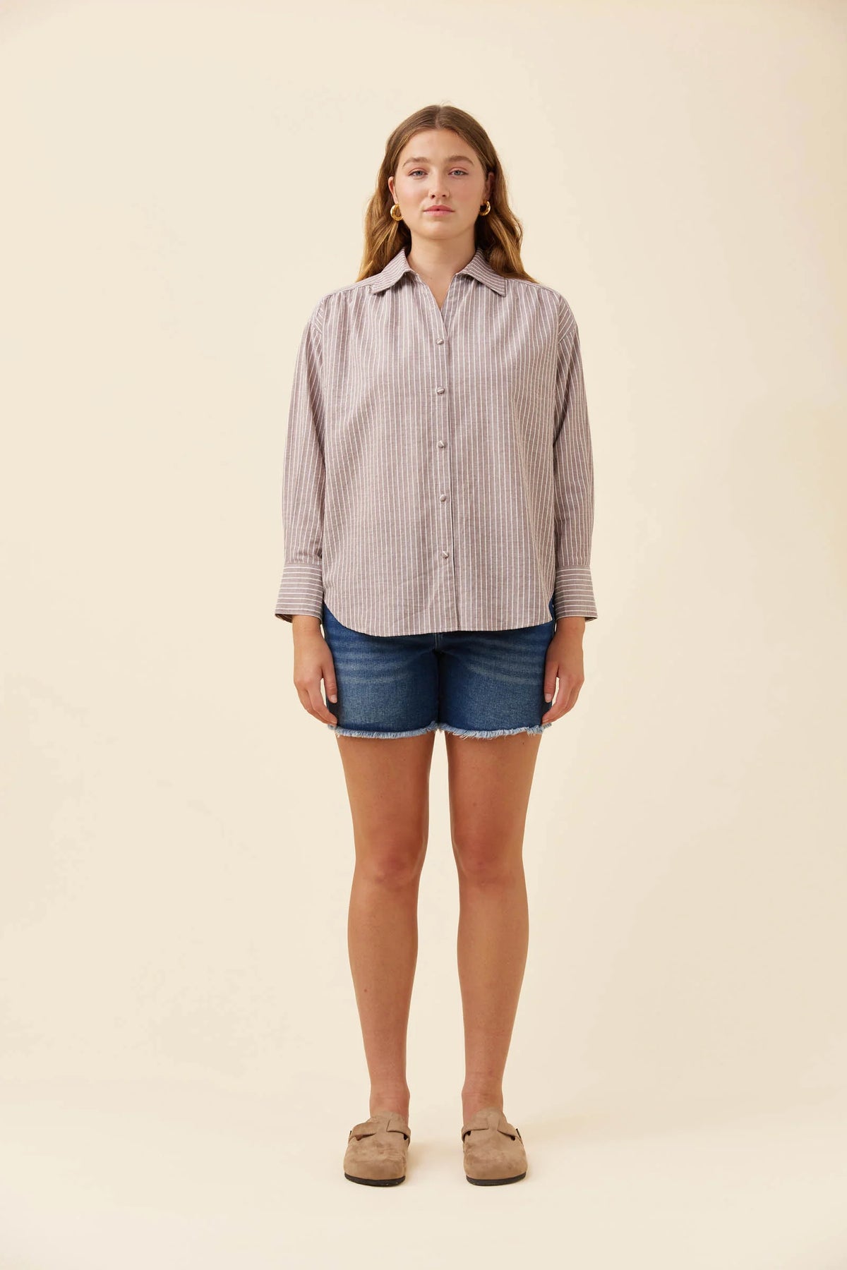 ISLE OF MINE Lyndell Shirt TAUPE