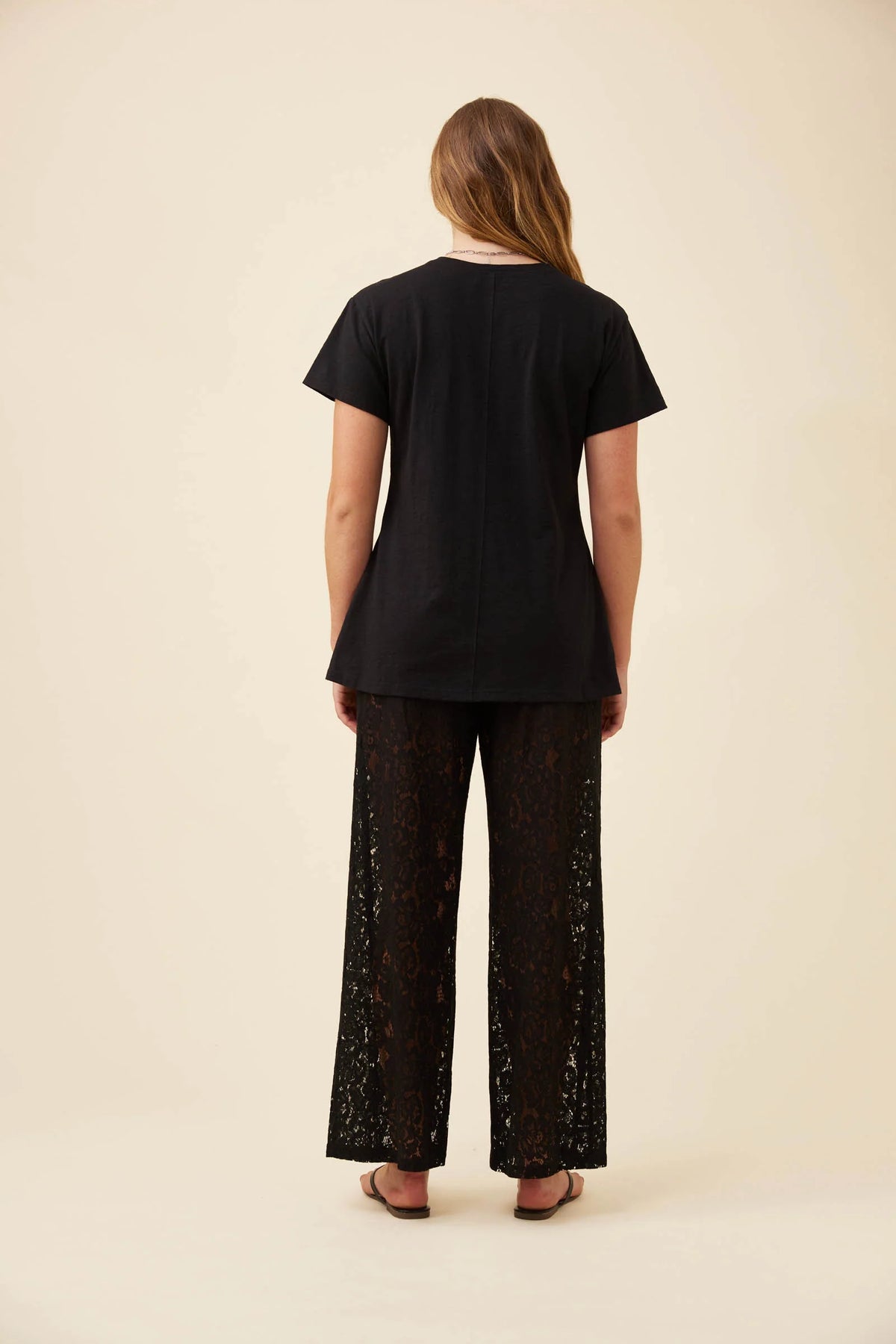 ISLE OF MINE Ethel Lace Pant BLACK