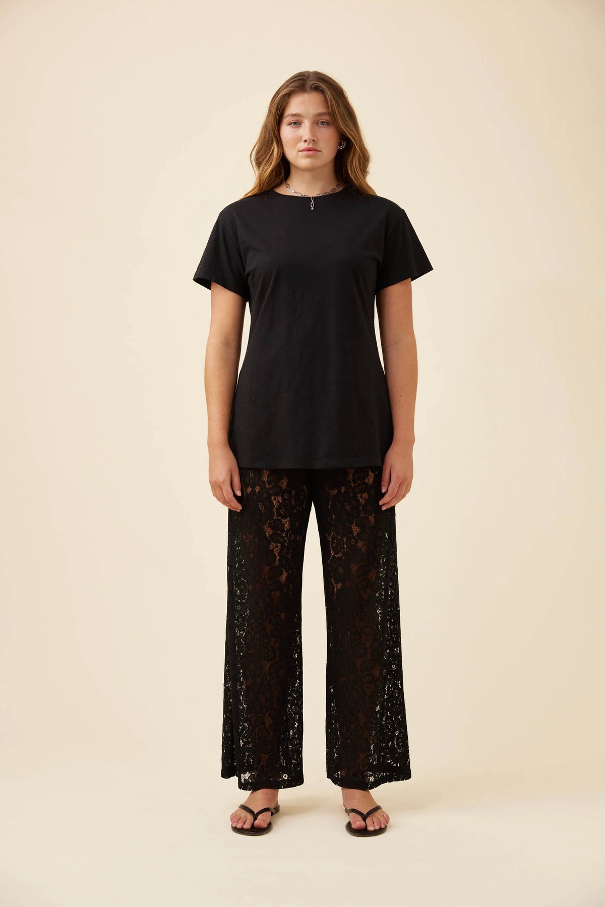 ISLE OF MINE Ethel Lace Pant BLACK