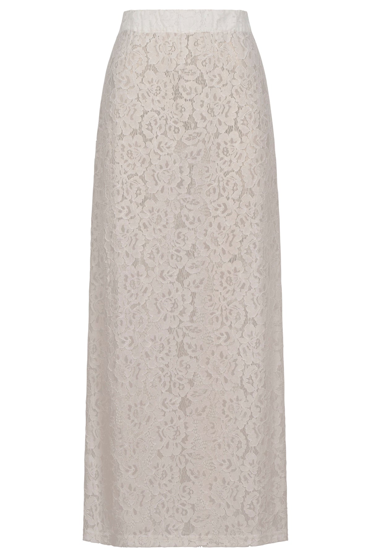 ISLE OF MINE Ethel Lace Maxi Skirt WHITE