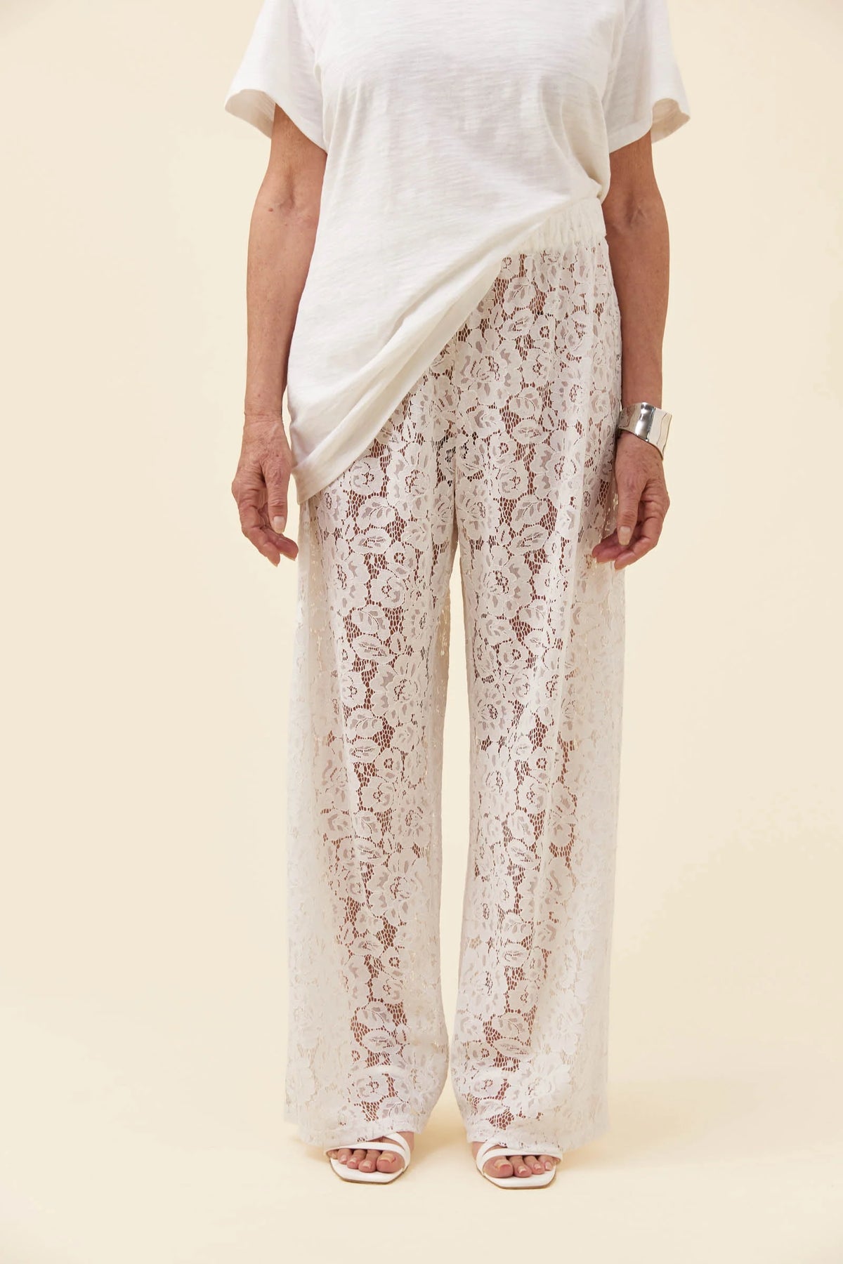 ISLE OF MINE Ethel Lace Pant WHITE