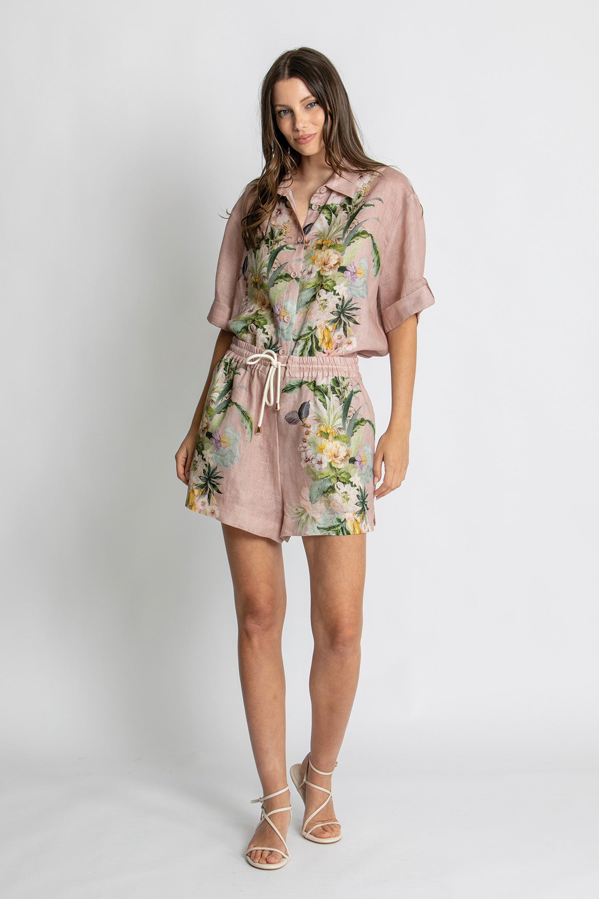 KACHEL Luna Short Sleeve Shirt FLEUR AMOUR