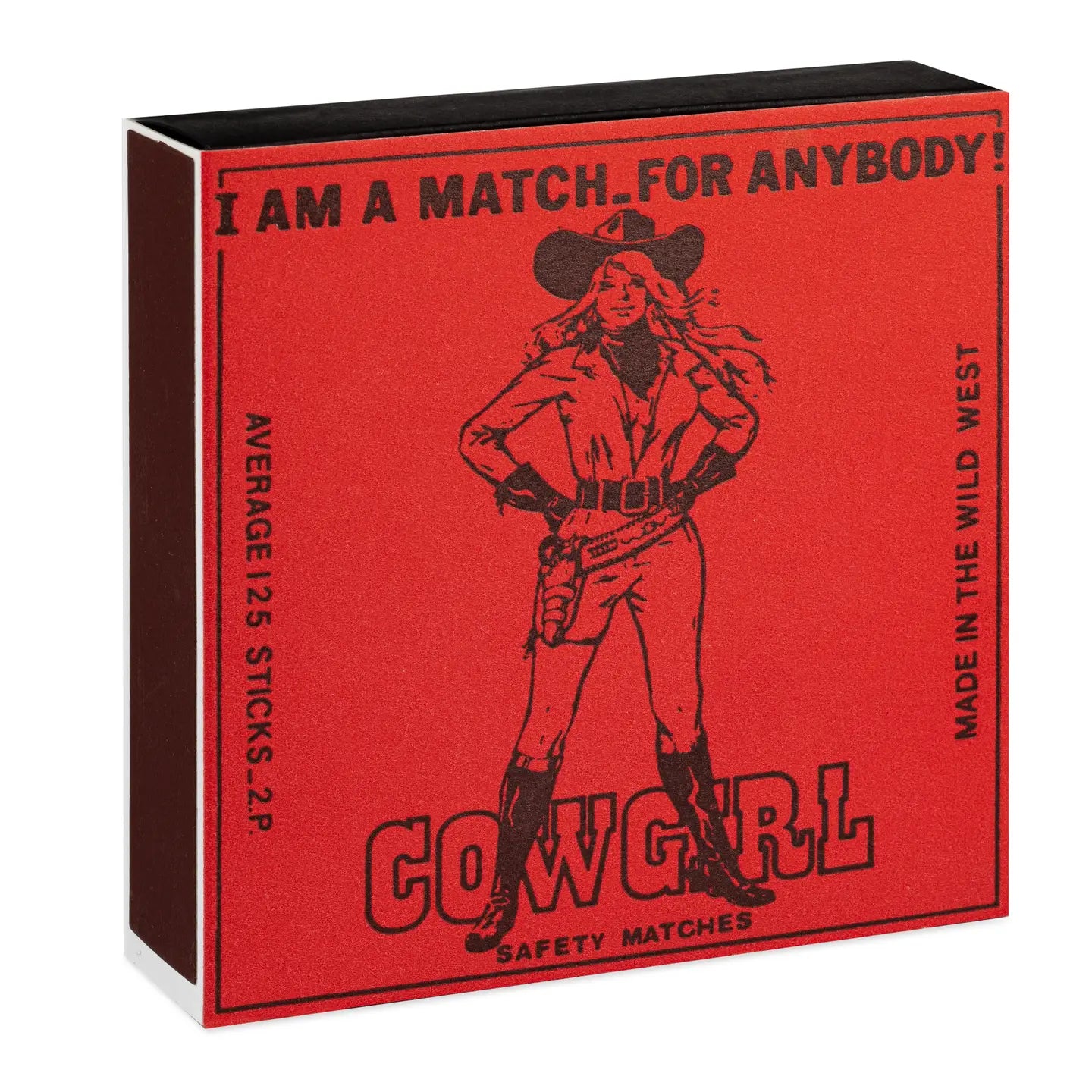 ARCHIVIST Square Box Matches COWGIRL