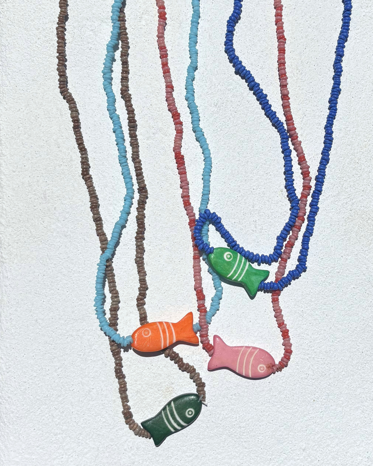 HEI TAI Marisole Fish Necklace KHAKI/NATURAL