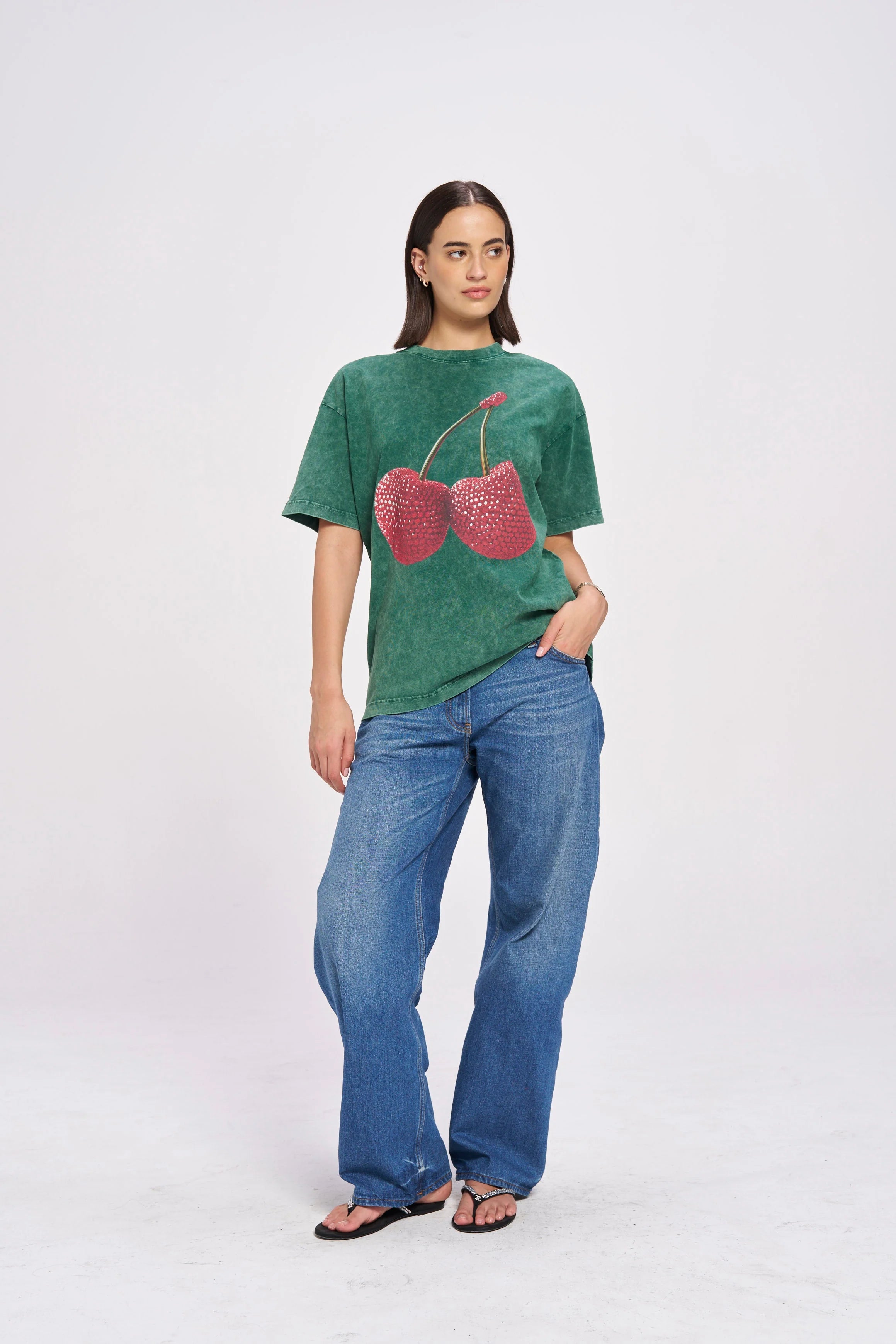 MAKU Cherry Baby Tee GREEN