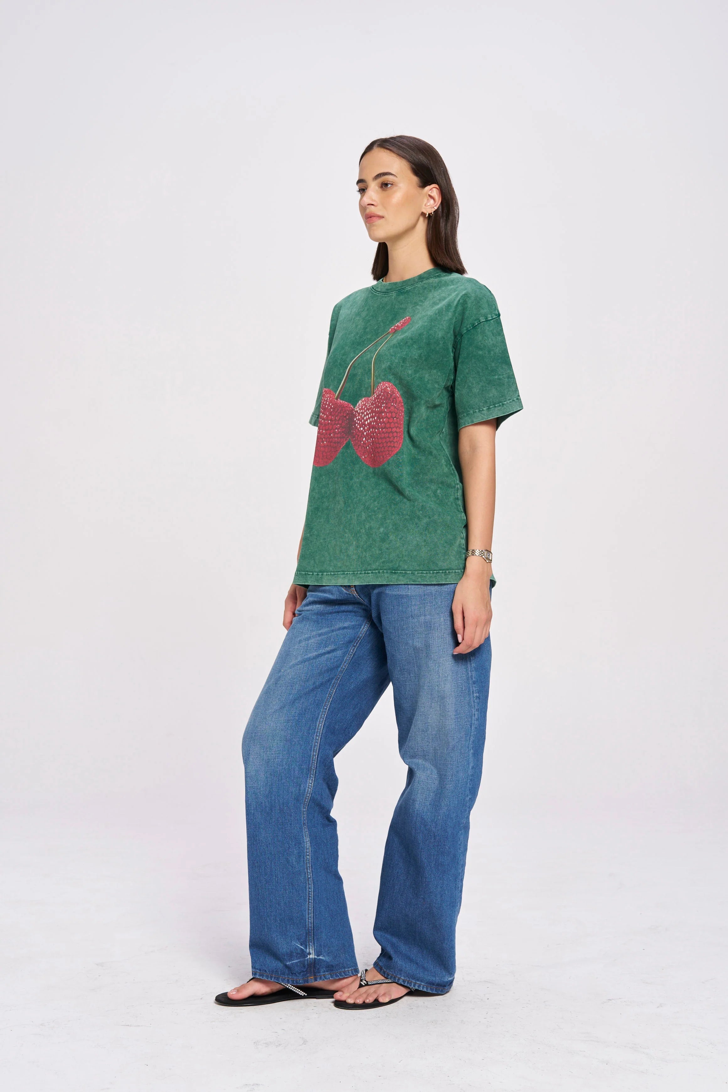 MAKU Cherry Baby Tee GREEN