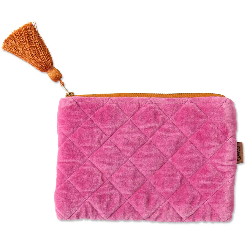 KIP & CO Pink Velvet Cosmetics Purse