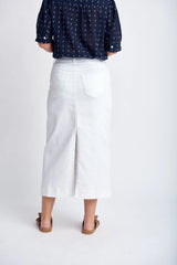 GOONDIWINDI Denim Maxi Skirt WHITE