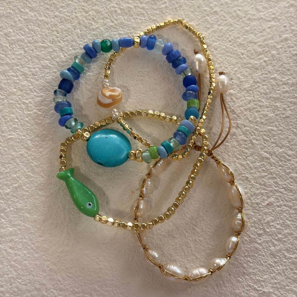 AURA Gold Bracelet CREME CARAMEL STONE