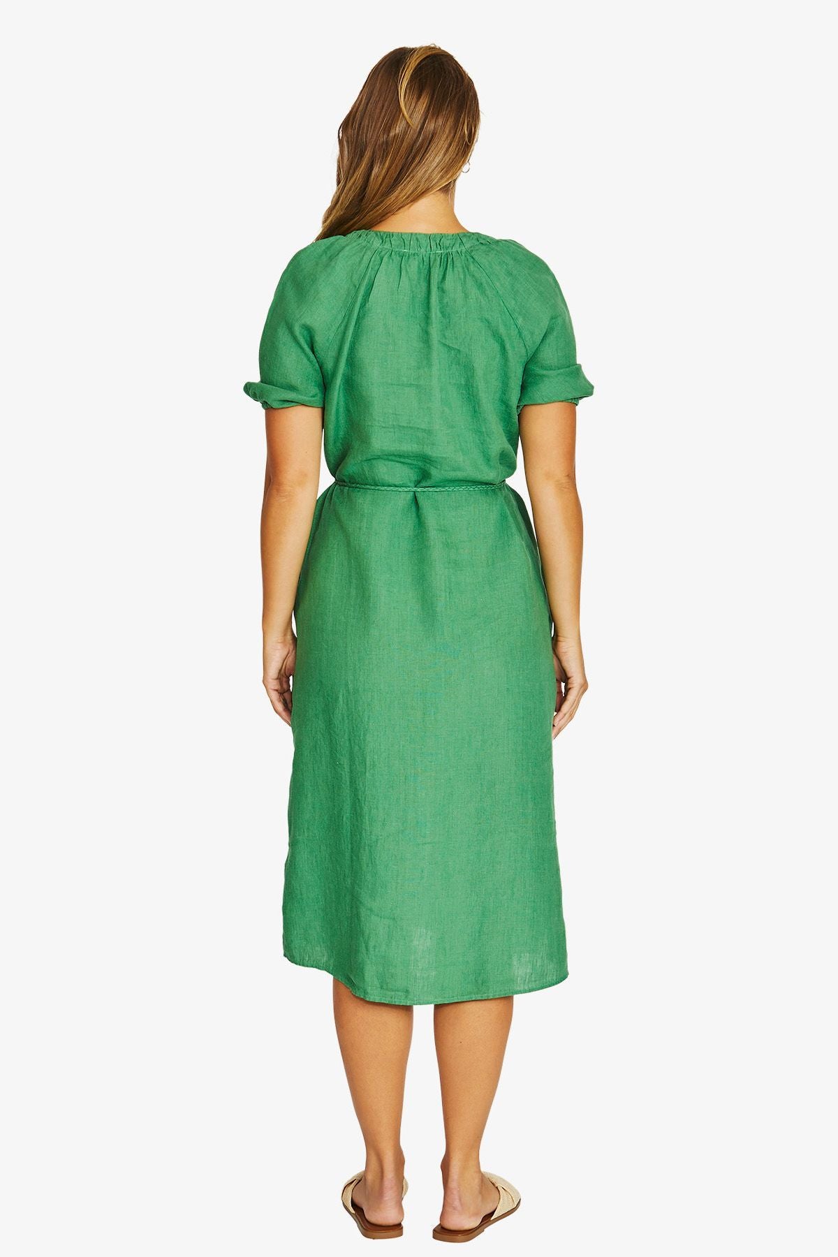 JUMP V Neck Dress LEAF