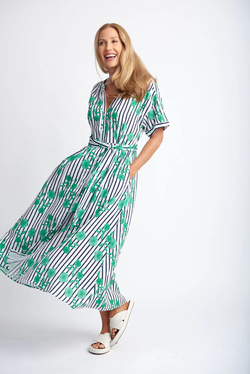 GOONDIWINDI Tie Midi Dress GREEN FLORAL