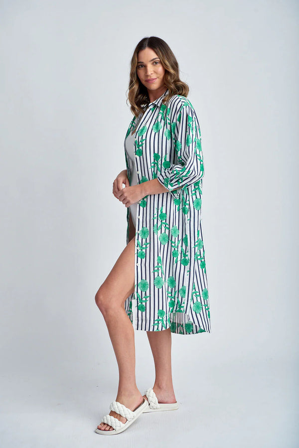 GOONDIWINDI Shirt Dress GREEN/FLORAL