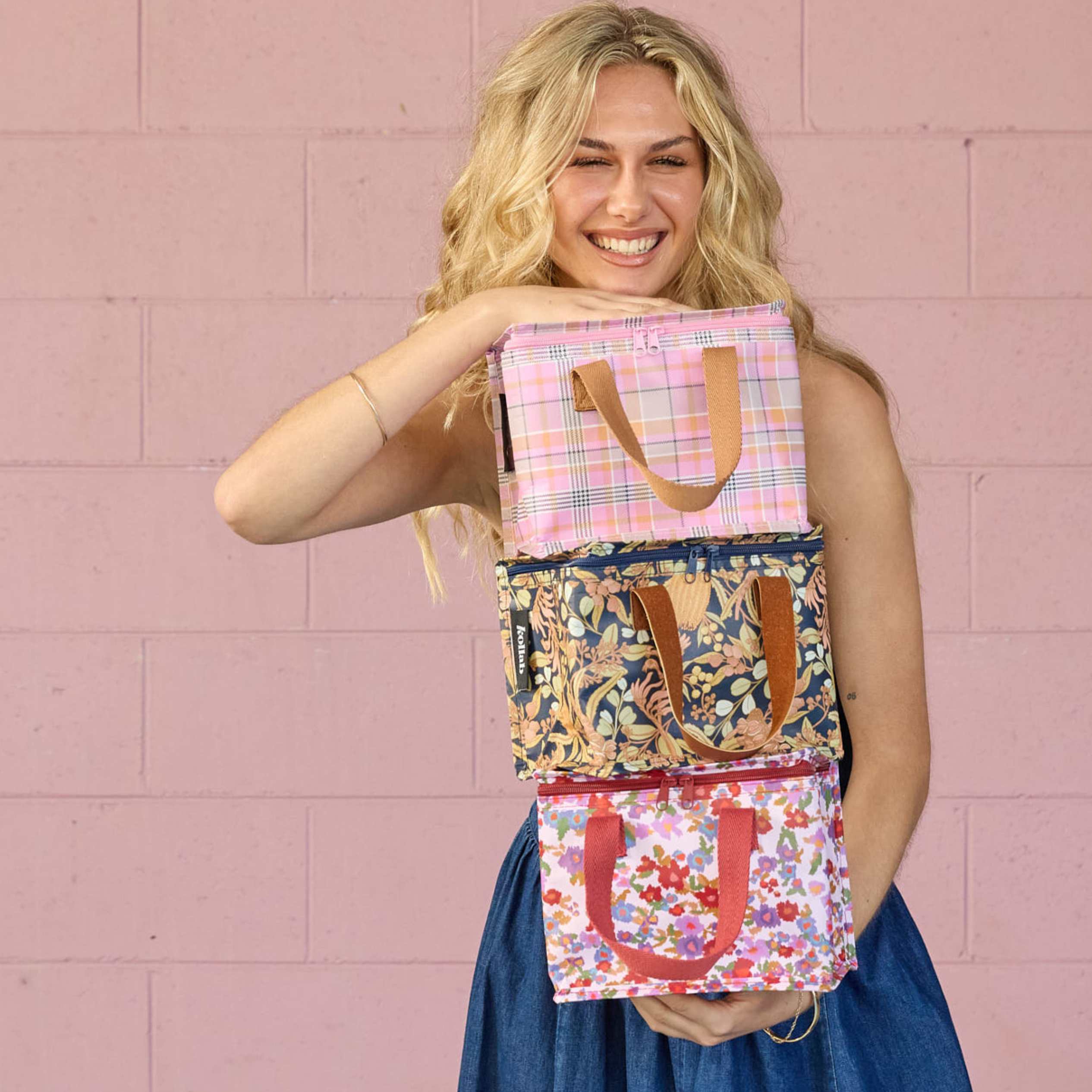 KOLLAB Lunch Box PINK BLANKET CHECK