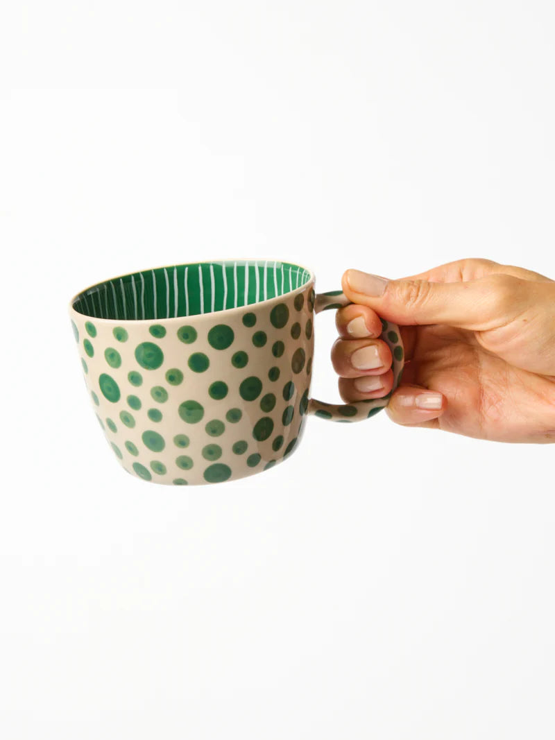 JONES & CO Chino Mug GREEN SPOT
