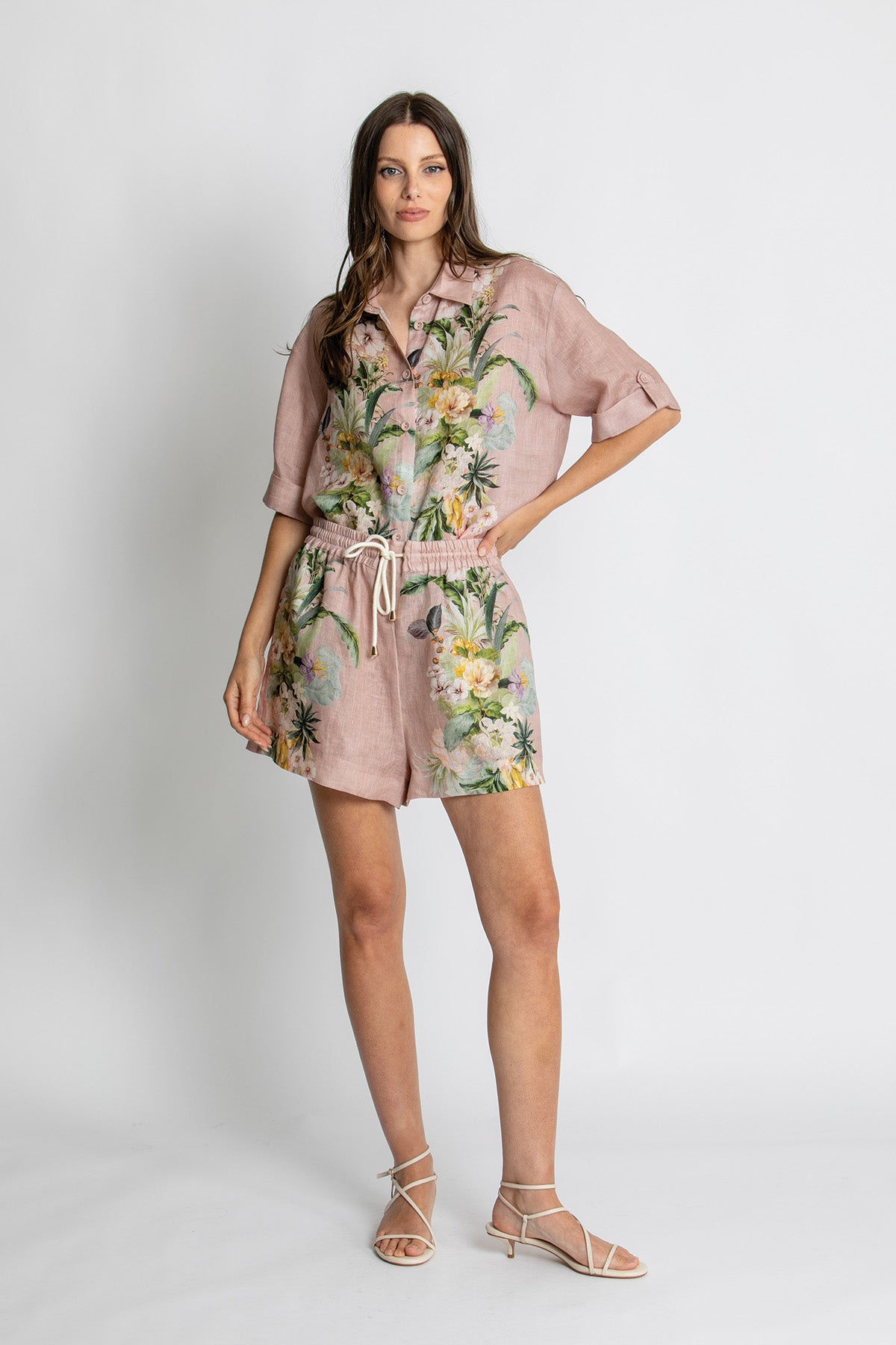 KACHEL Luna Short Sleeve Shirt FLEUR AMOUR