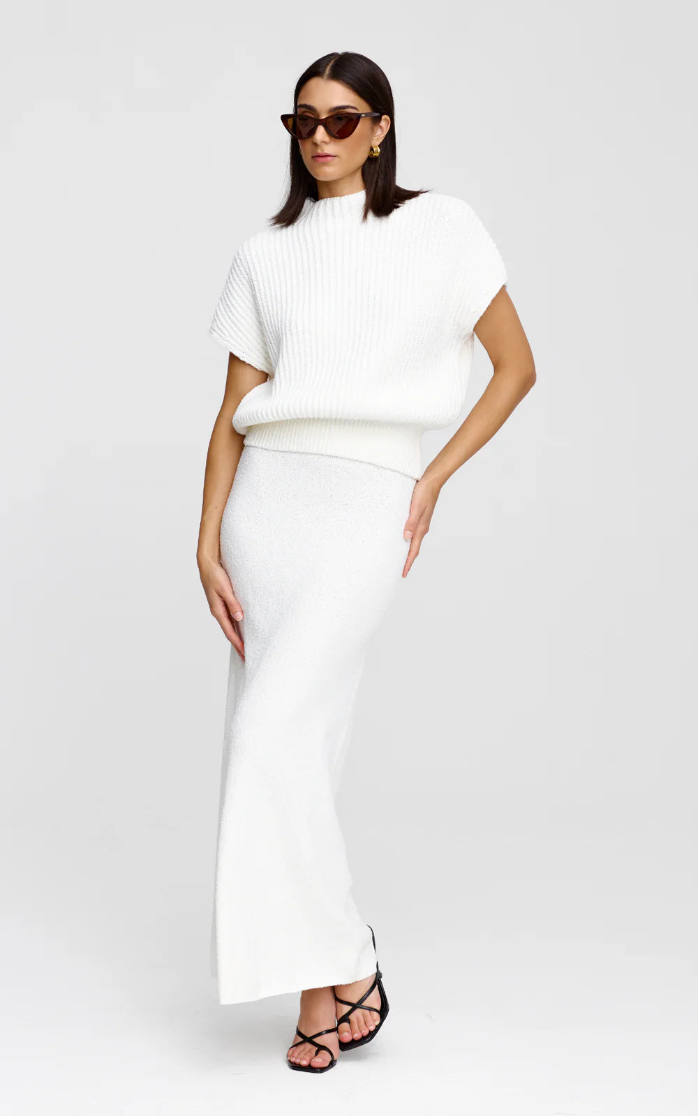KINNEY Harper Knit Skirt IVORY