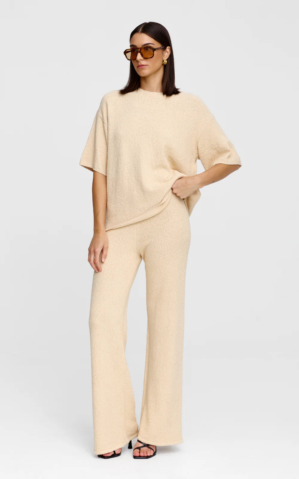 KINNEY Camden Knit Tee NATURAL