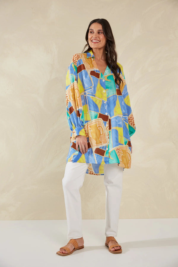 HAVEN Palermo Relaxed Shirt One Size SOLARE