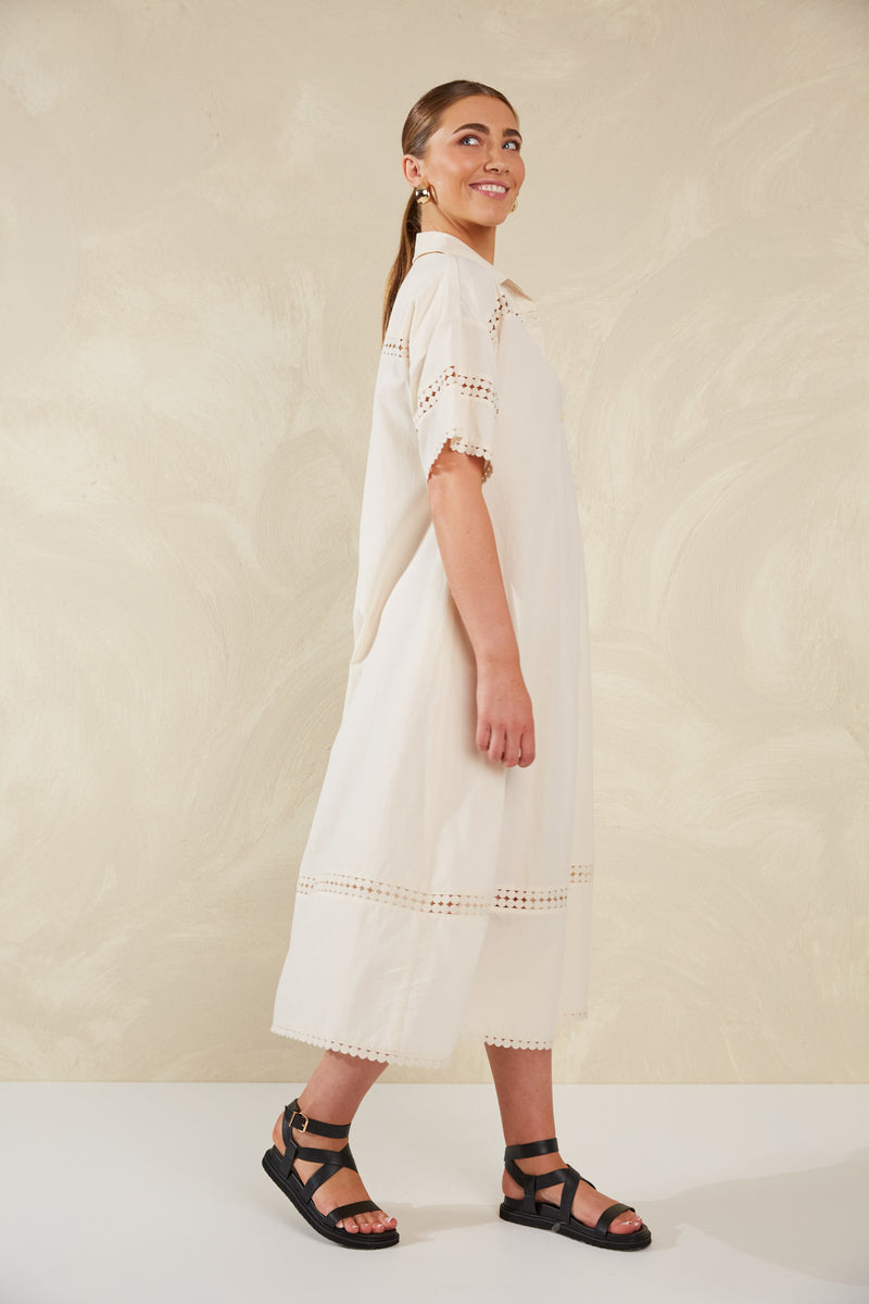 HAVEN Adelfia Shirtdress CANNOLI