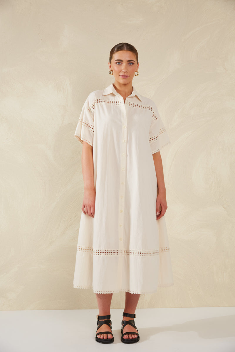 HAVEN Adelfia Shirtdress CANNOLI