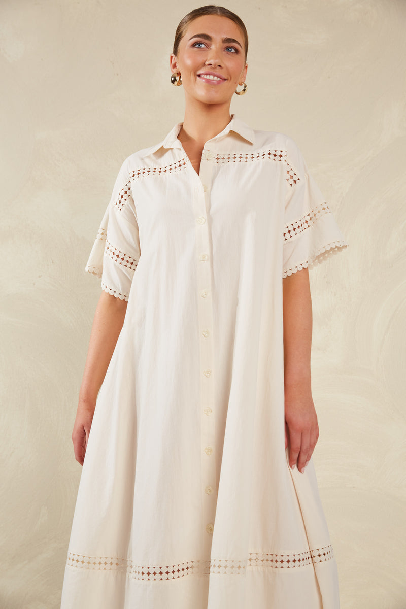 HAVEN Adelfia Shirtdress CANNOLI