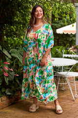 HAVEN Isola Tiered Maxi Dress CAPRI