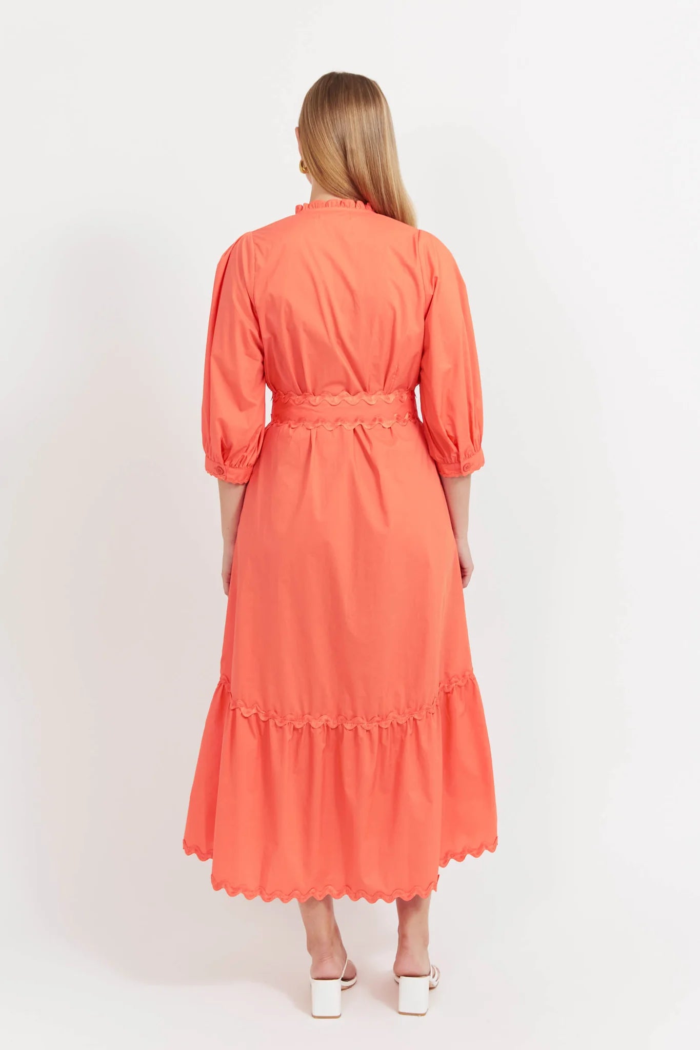 HAVEN Brasilia Button Maxi Dress CORAL