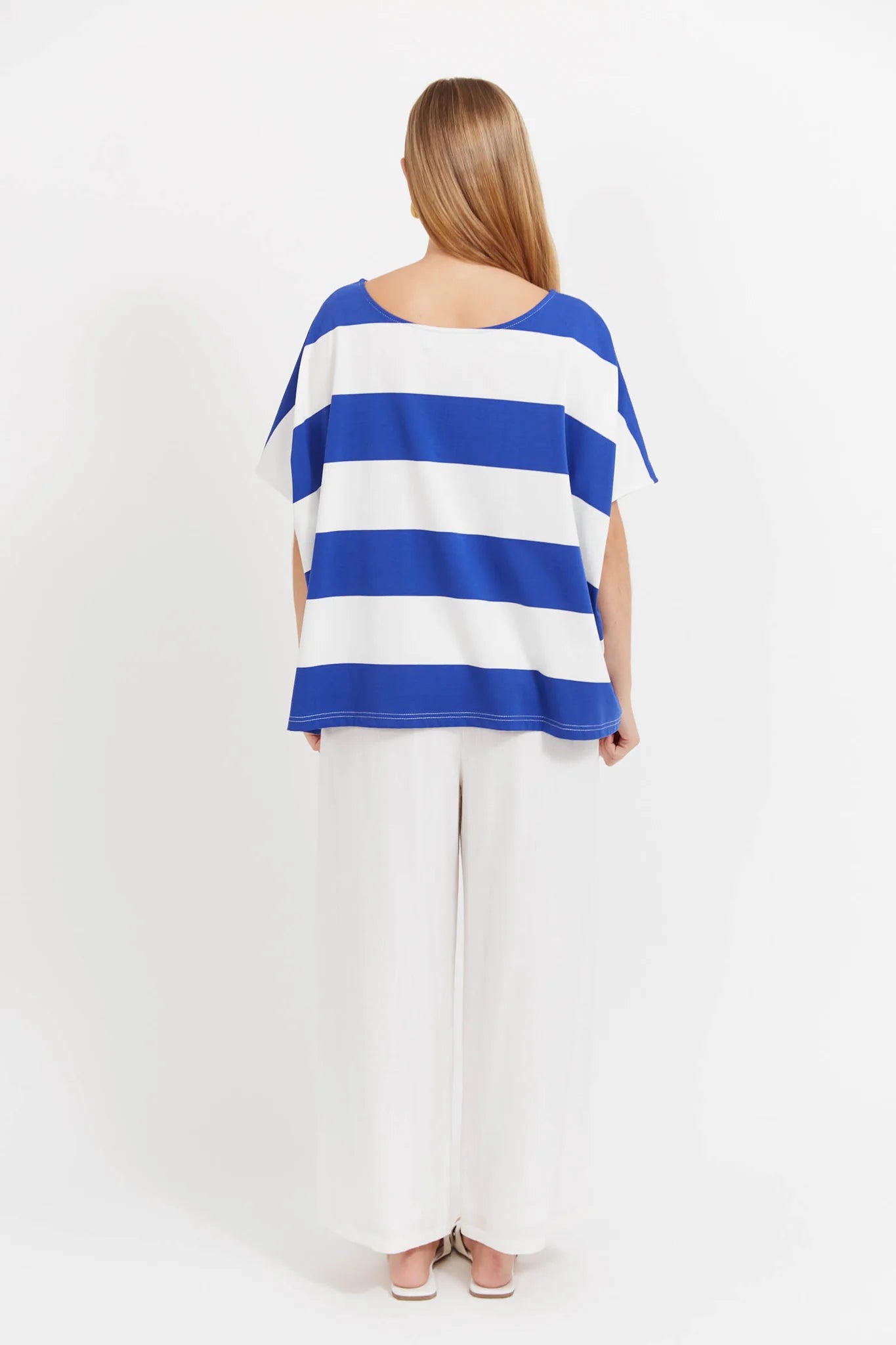 HAVEN Jardin Stripe Tshirt AZUL
