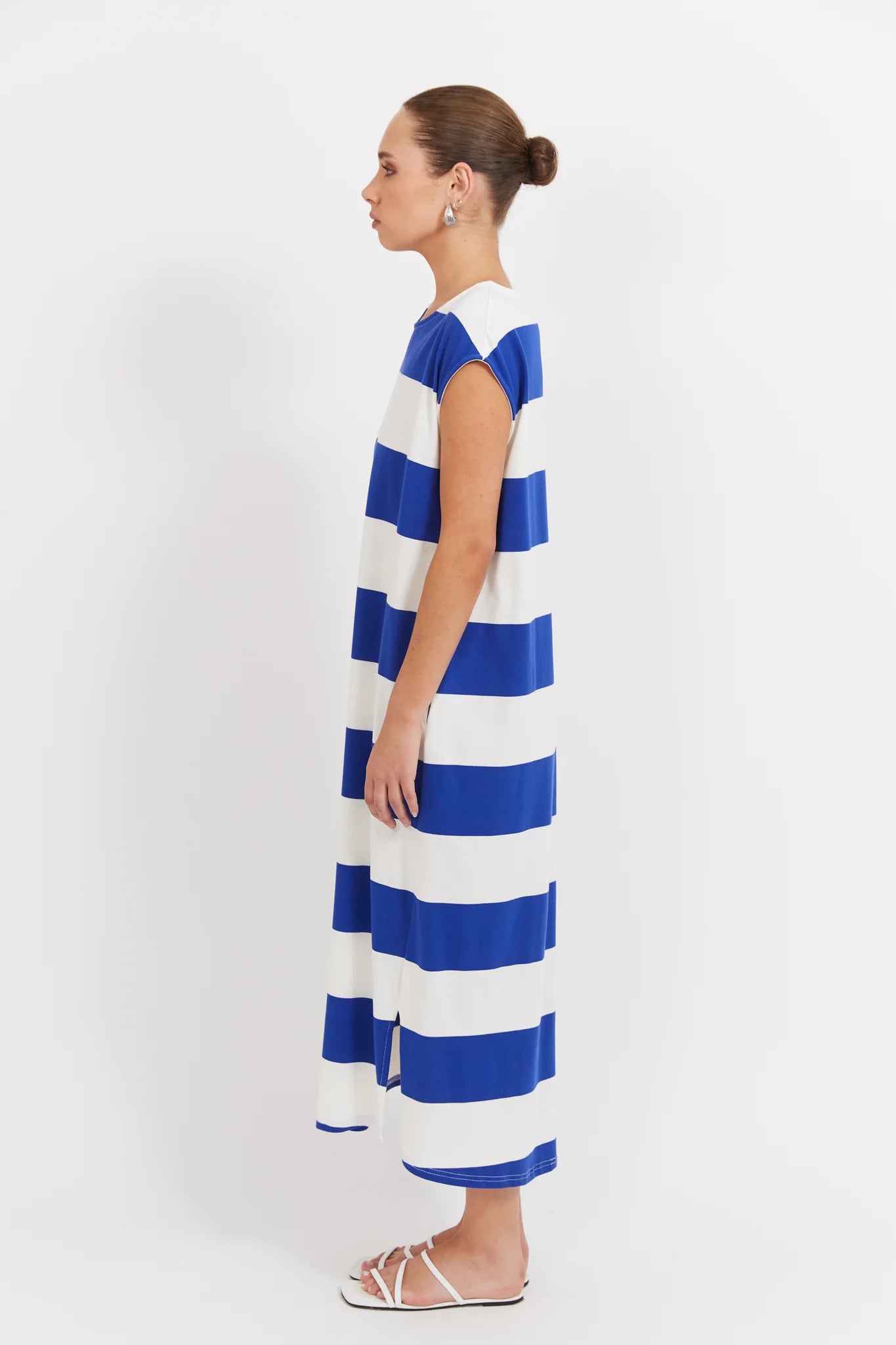 HAVEN Jardin Stripe Tshirt Dress AZUL
