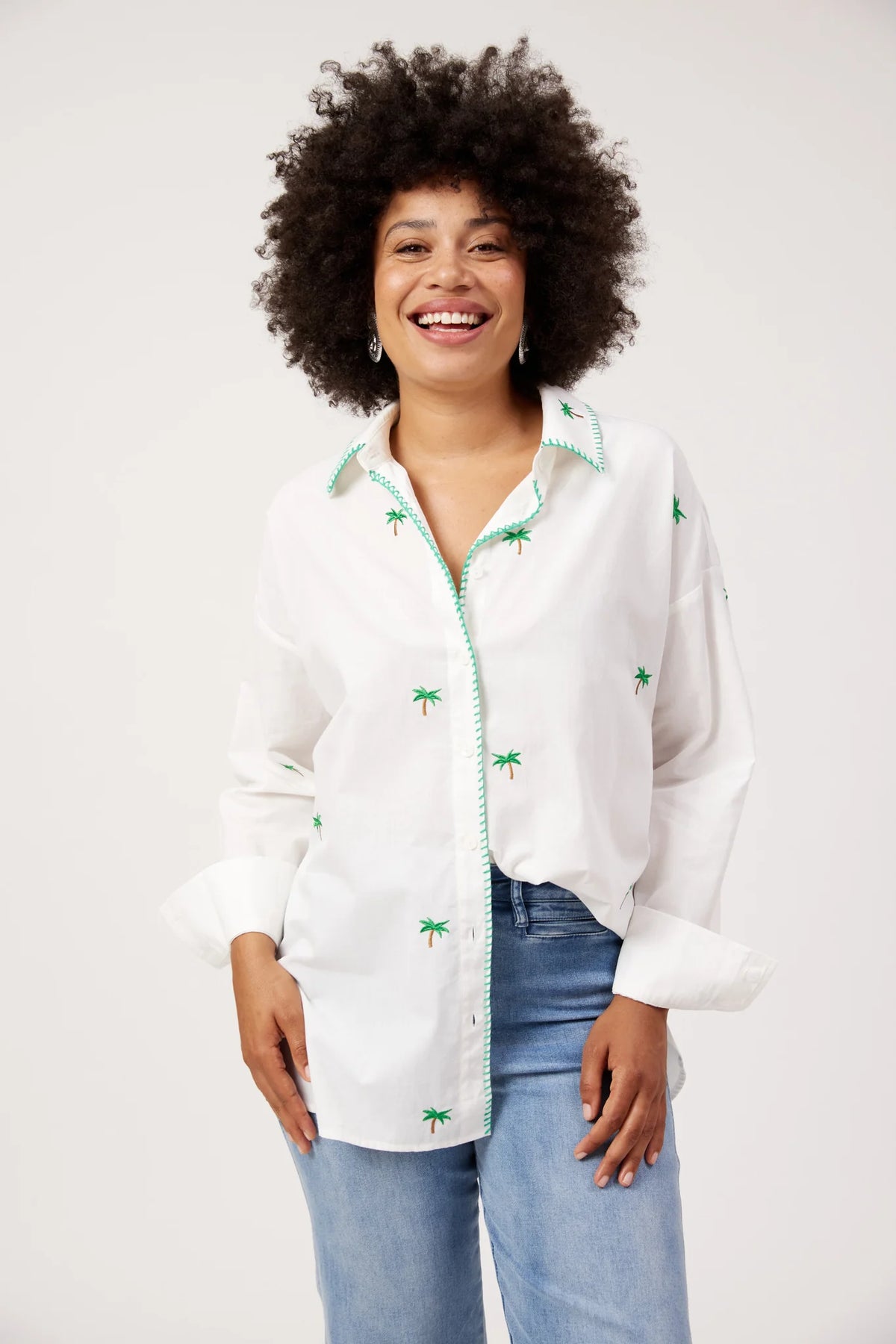 HAVEN Mauritius Embroidered Shirt WHITE